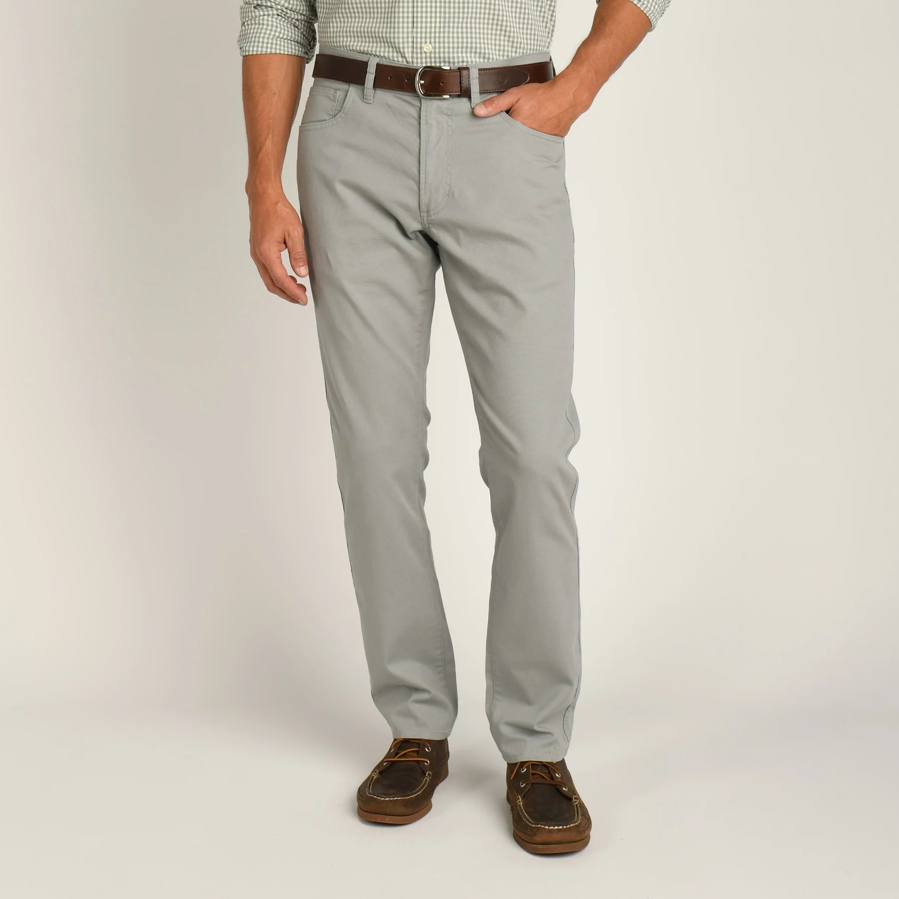 Duck Head - Pinpoint Canvas Five-Pocket Pant - Limestone Gray