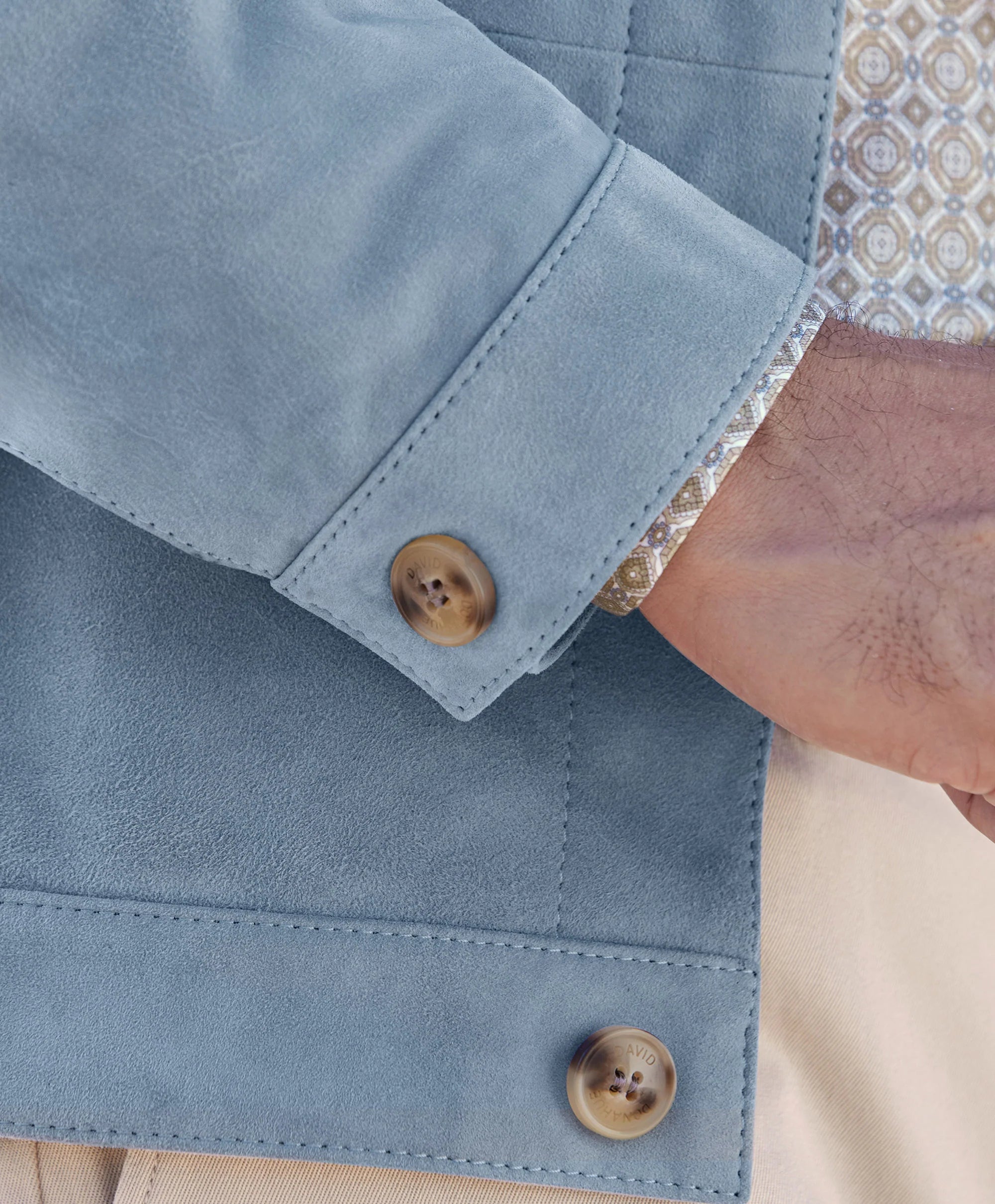 David Donahue - Suede City Jacket - Cloud Blue