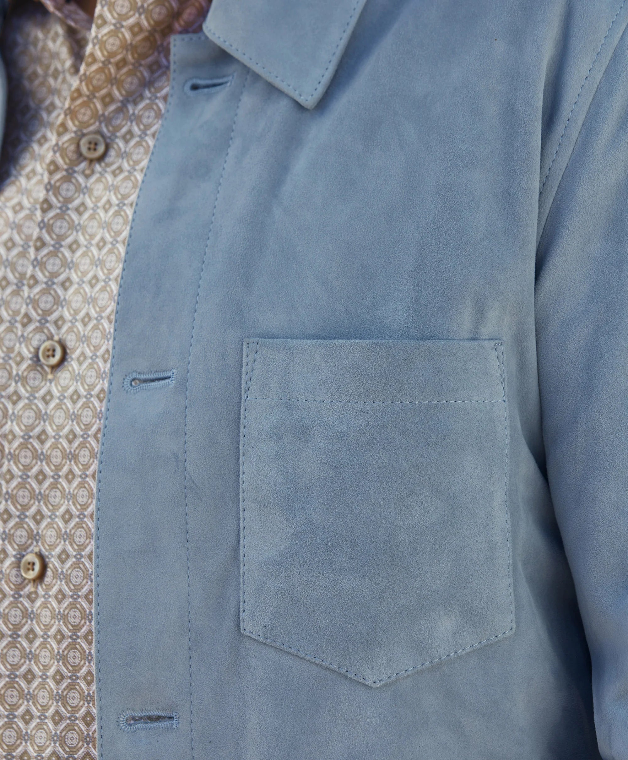 David Donahue - Suede City Jacket - Cloud Blue