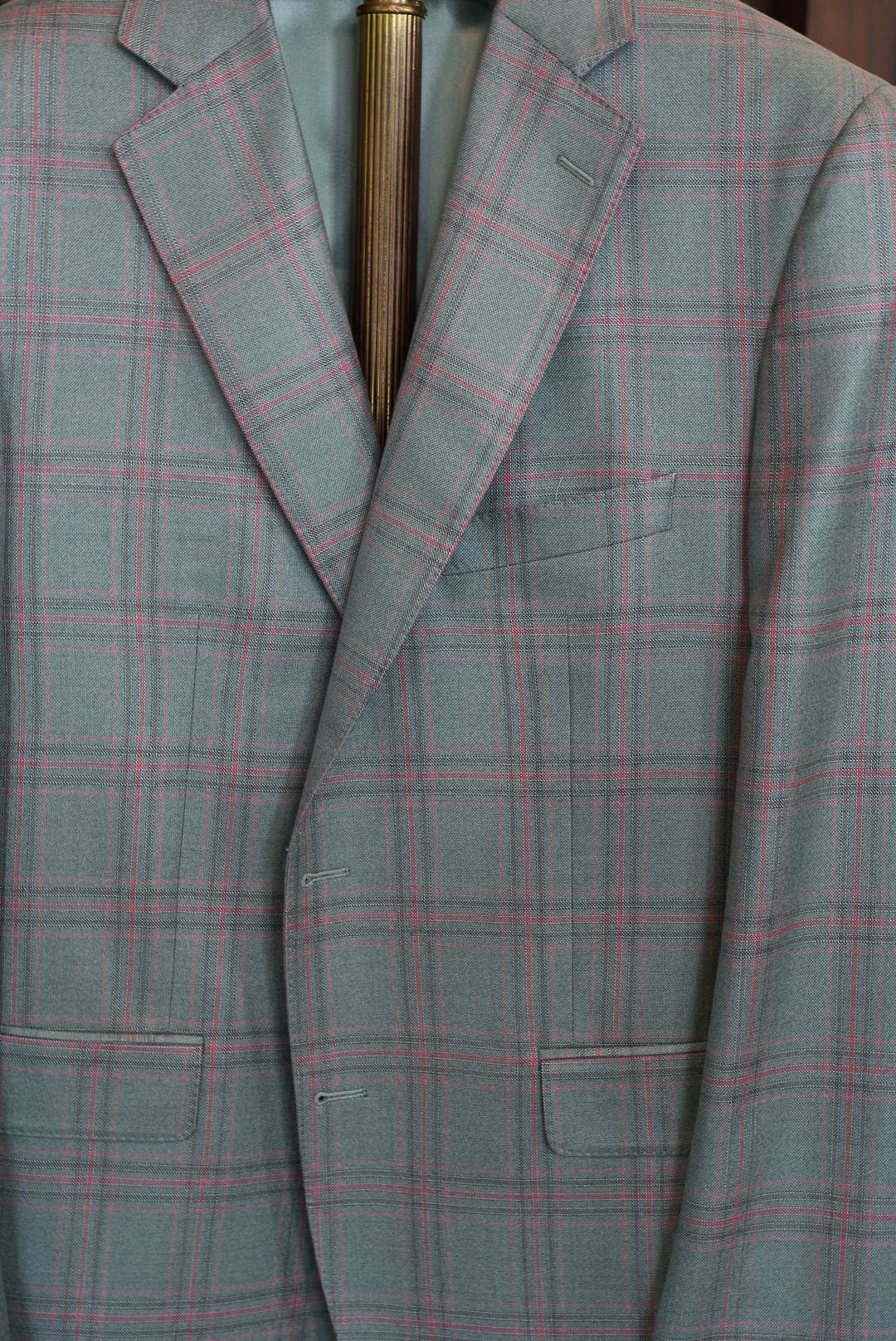 Scabal - Pink & Teal Windowpane Sport Coat
