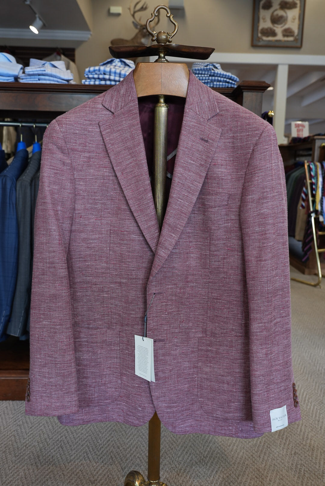 Jack Victor - Hampton Sport Coat - C1384 Washed Red Jersey