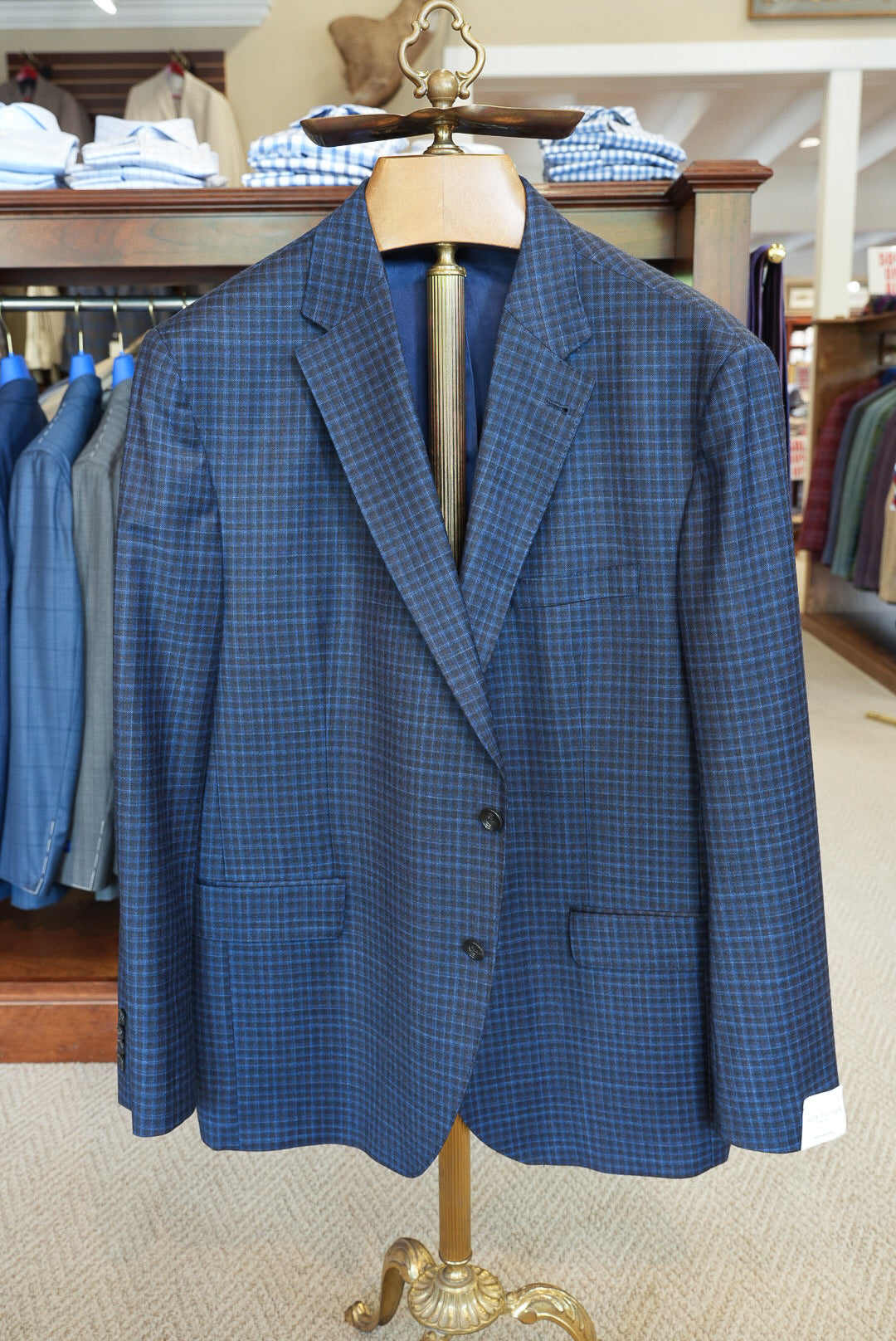 Jack Victor - Blue & Rust Club Check Midland Sport Jacket