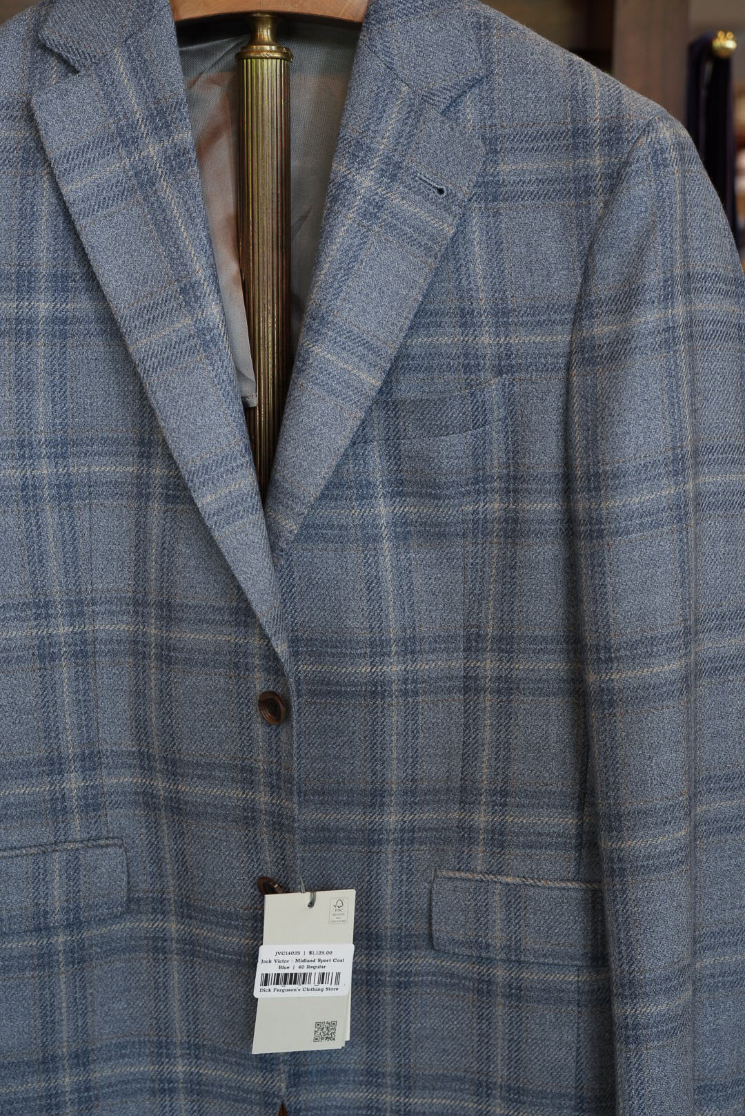 Jack Victor - Midland Sport Coat Blue Plaid Multi