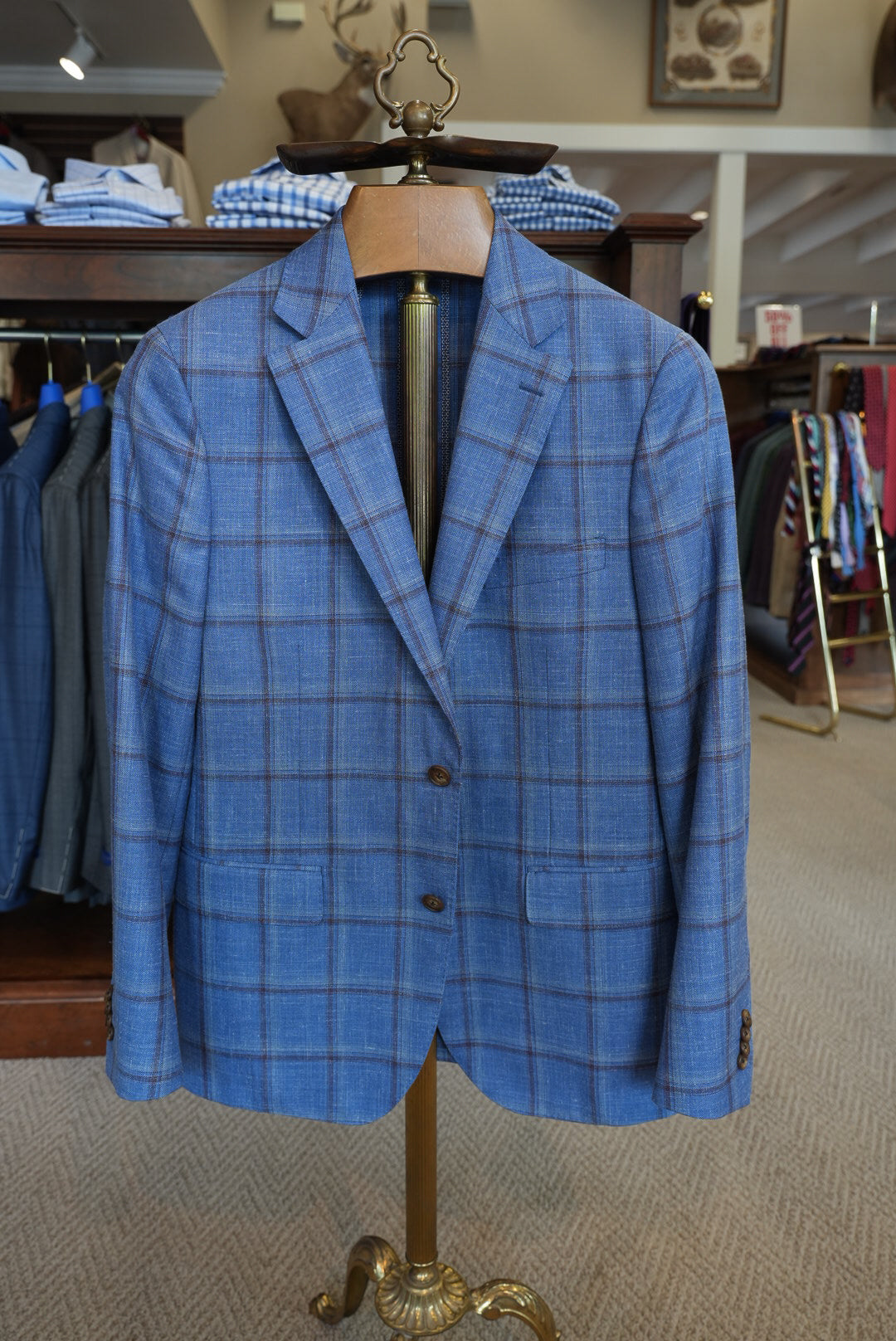 Paul Betenly - Blue & Wine Plaid Sport Jacket