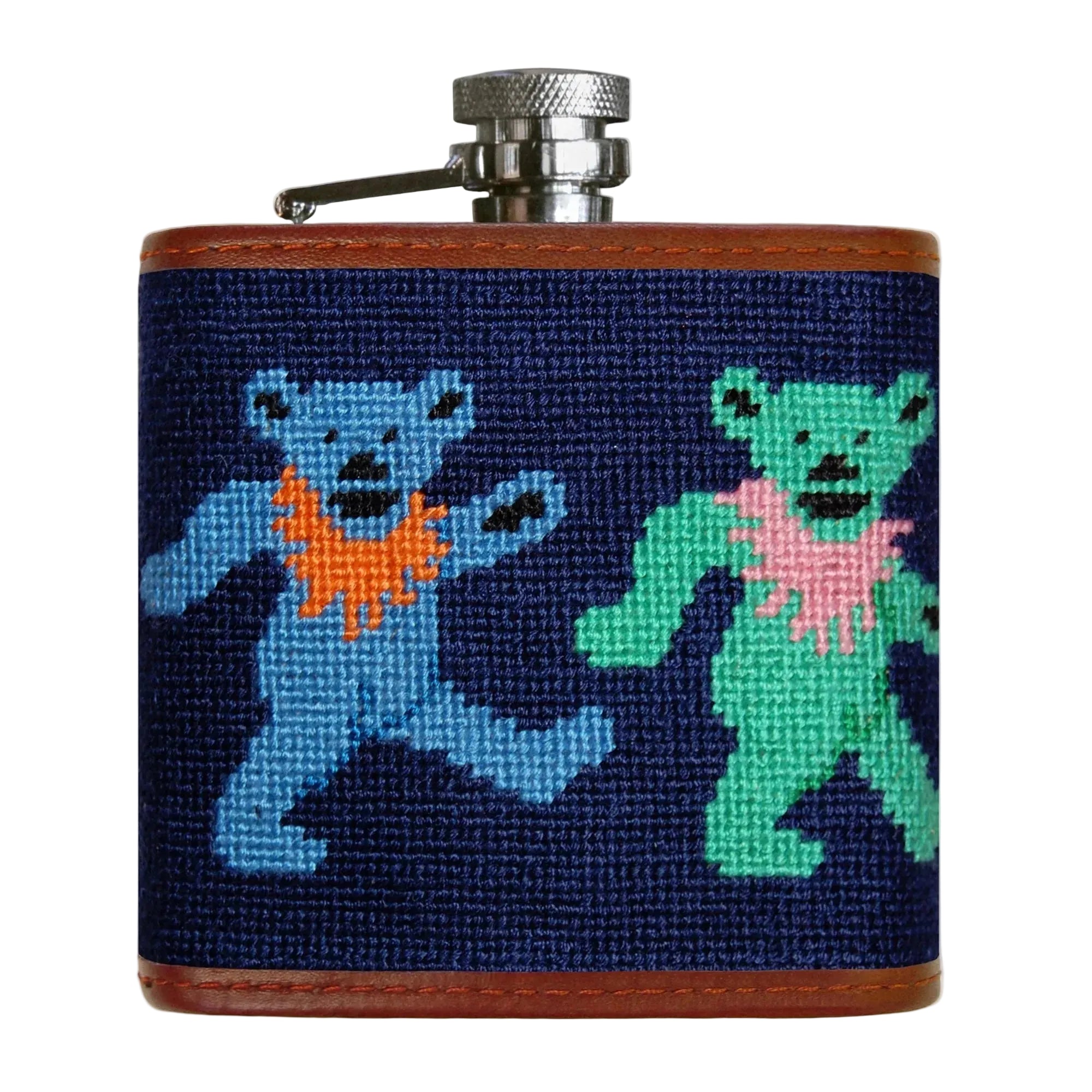 Smathers & Branson - Dancing Bears Flask - Dark Navy