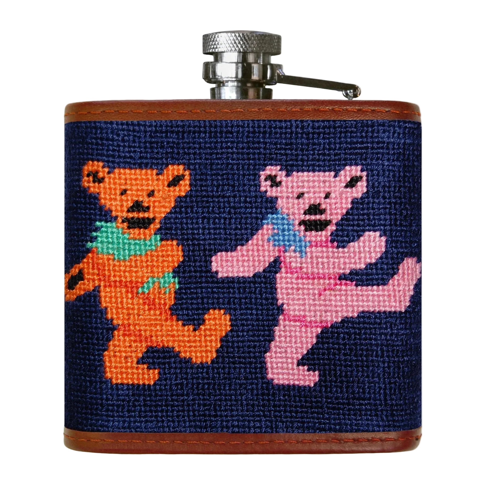Smathers & Branson - Dancing Bears Flask - Dark Navy