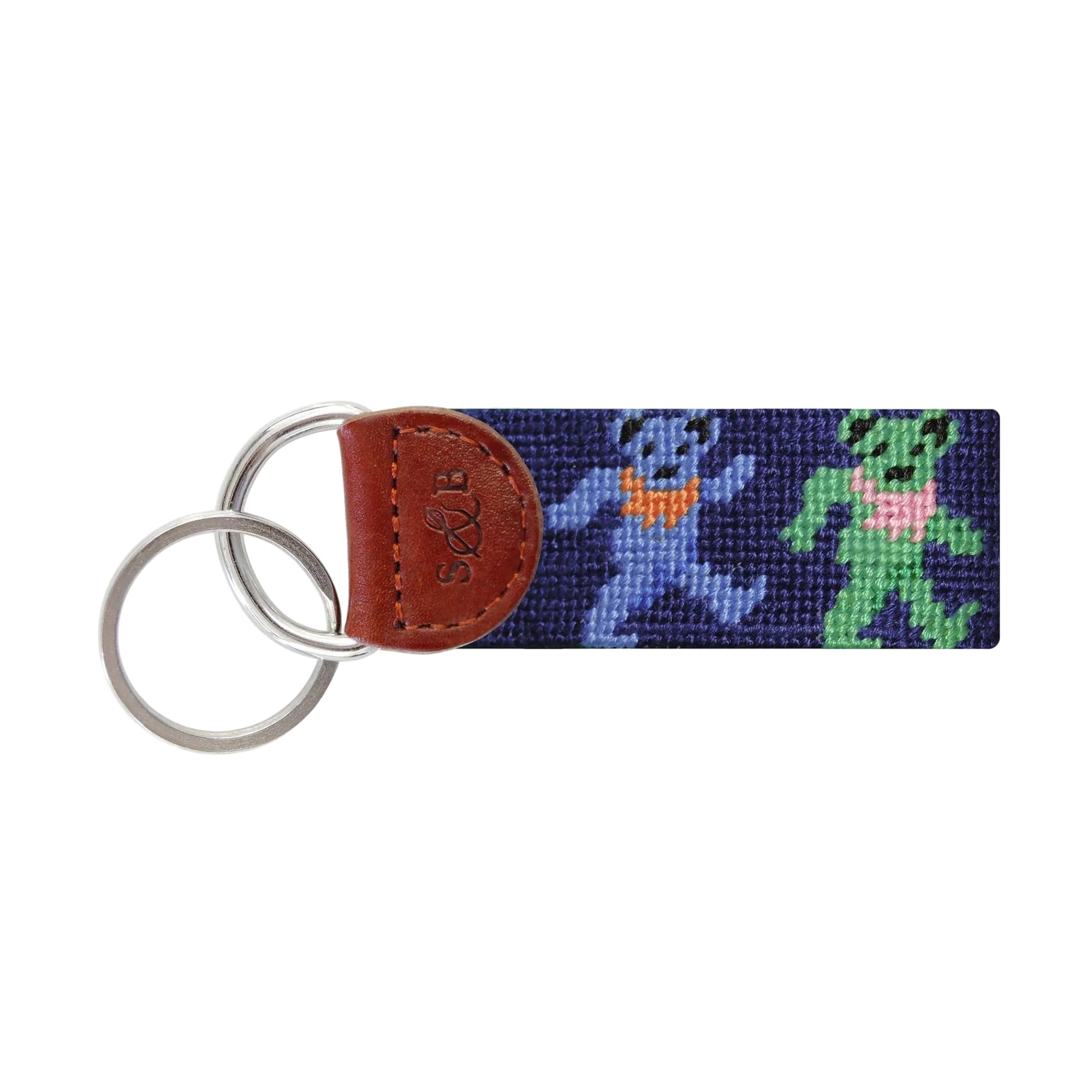 Smathers & Branson - Dancing Bears Key Fob - Navy