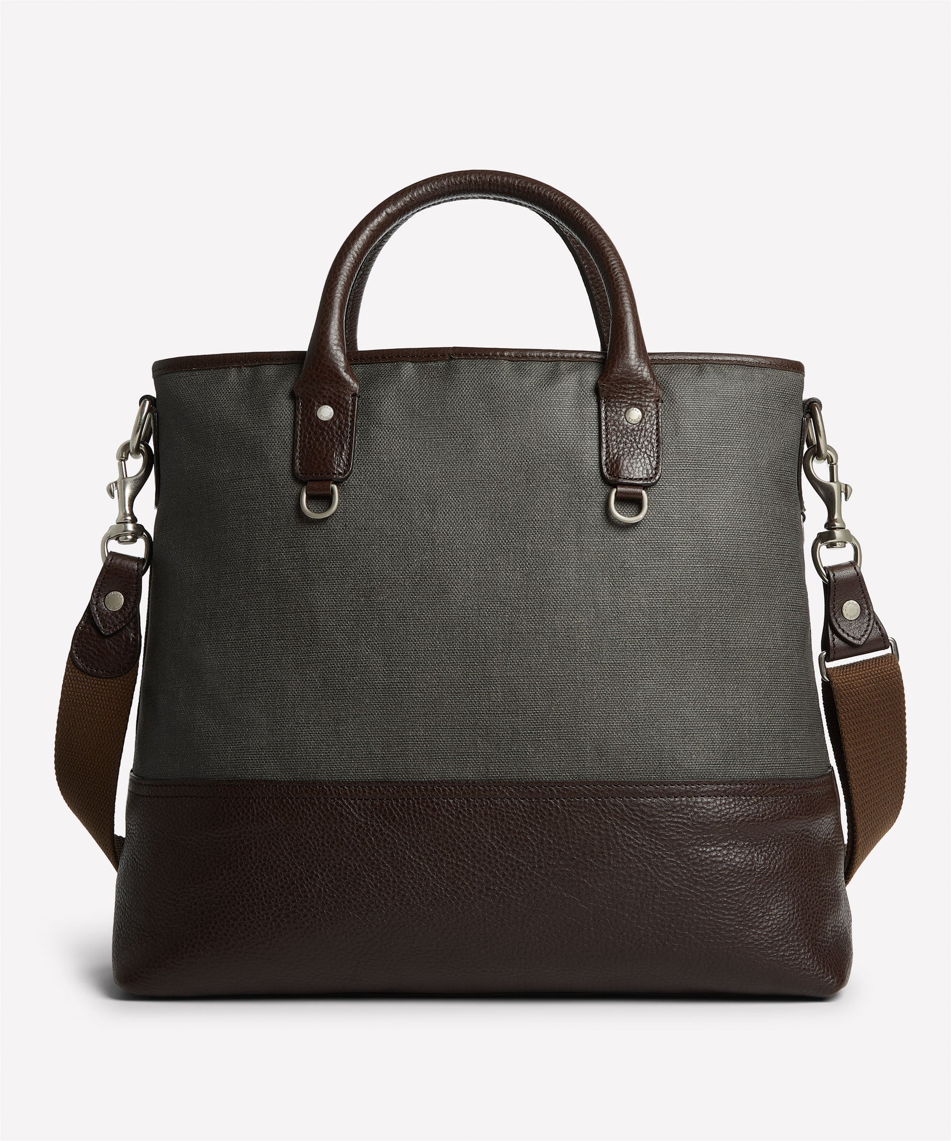 Ghurka - Editor No.271 - Slate Coated Canvas & Vintage Walnut Leather
