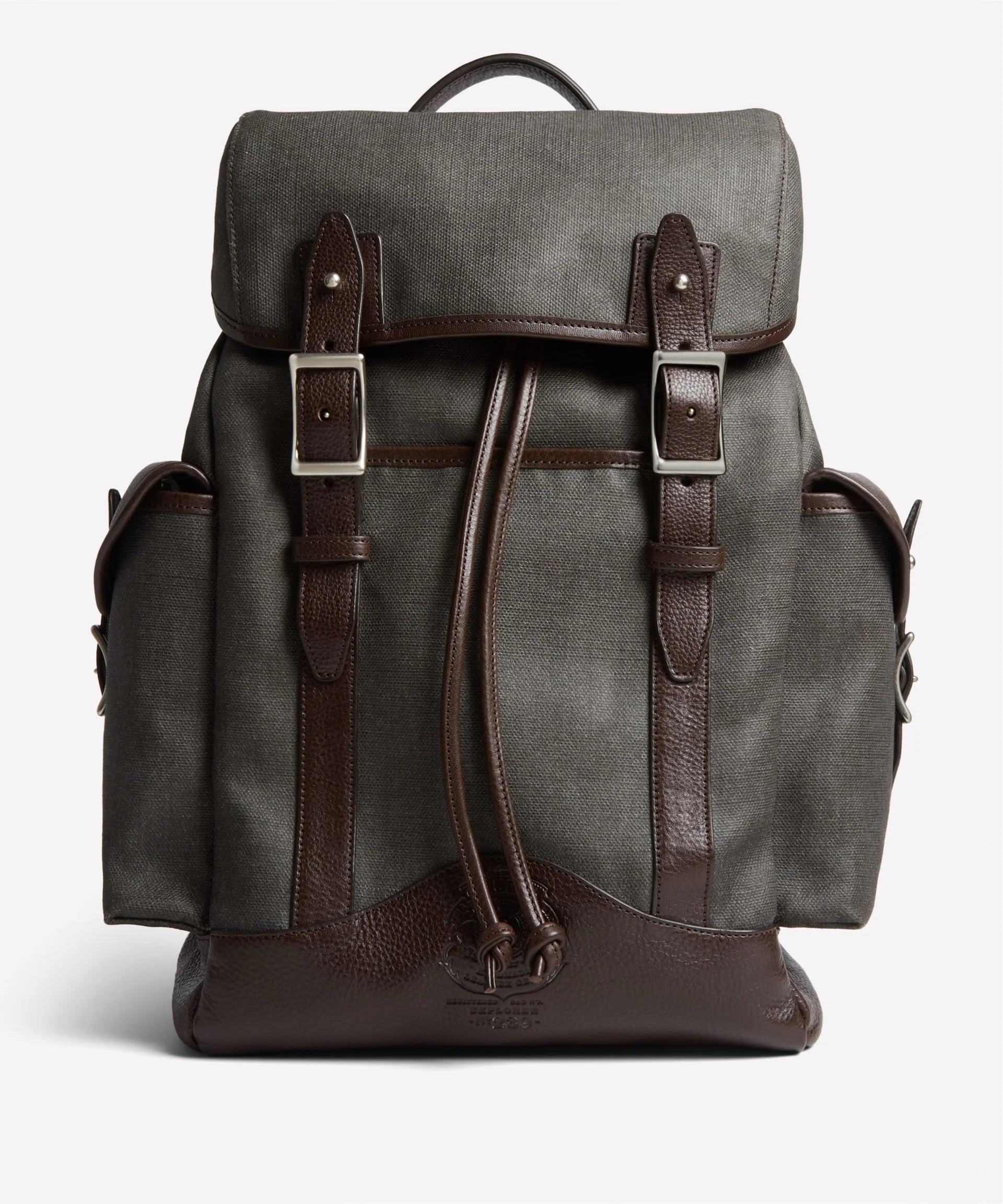 Ghurka - Explorer No.239 - Slate Coated Canvas & Vintage Walnut Leather