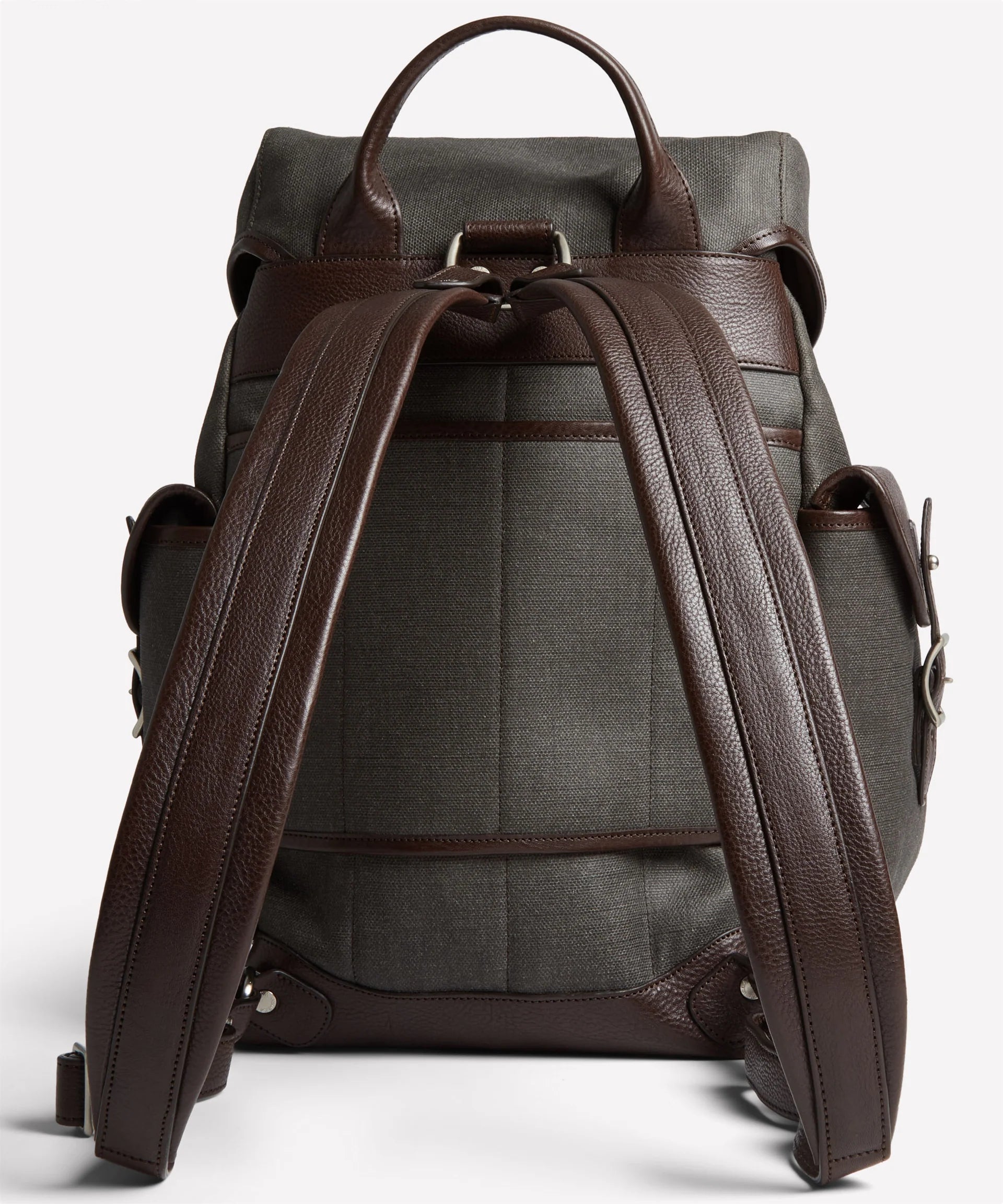 Ghurka - Explorer No.239 - Slate Coated Canvas & Vintage Walnut Leather