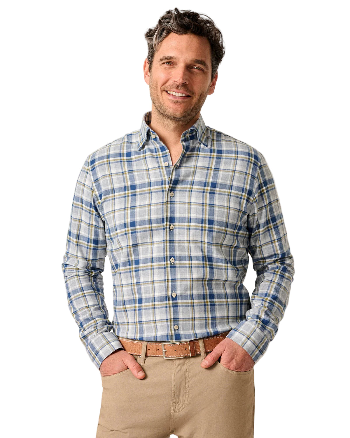 Johnnie O - Loudon Top Shelf Button Down Shirt - Light Gray