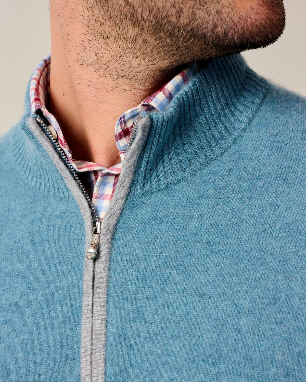 Johnnie O - Niccolo Top Shelf Cashmere 1/4 Zip Sweater - Isle