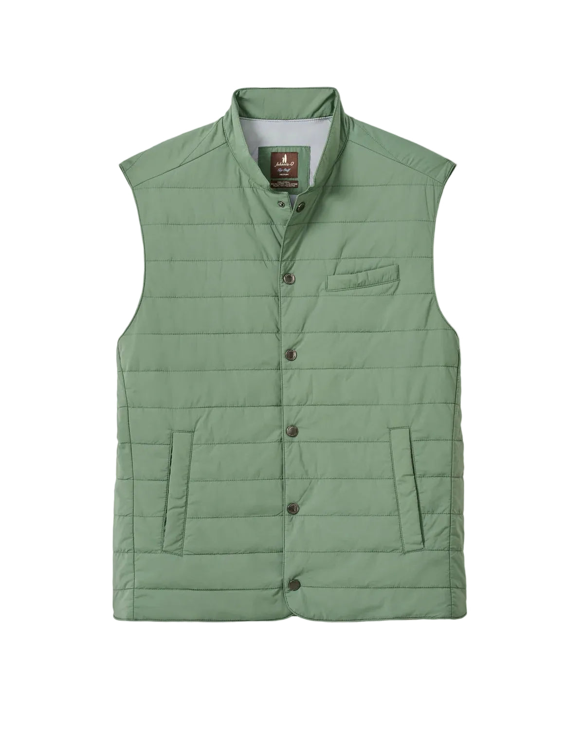 Johnnie O - Bauer Snap Front Quilted Vest - Kelp