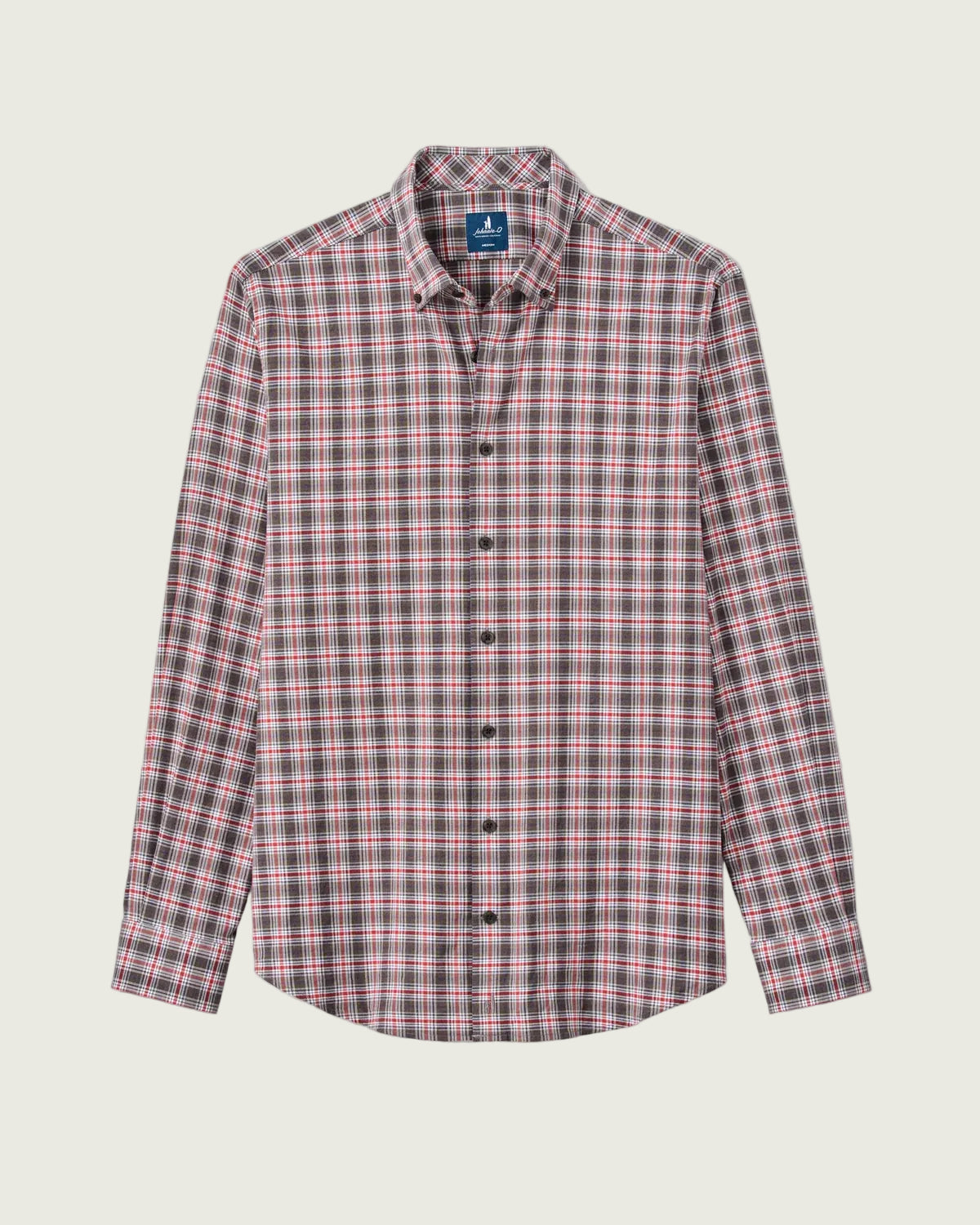Johnnie O - Lane Forest Pane Performance Flannel Button Down Shirt - Thunder