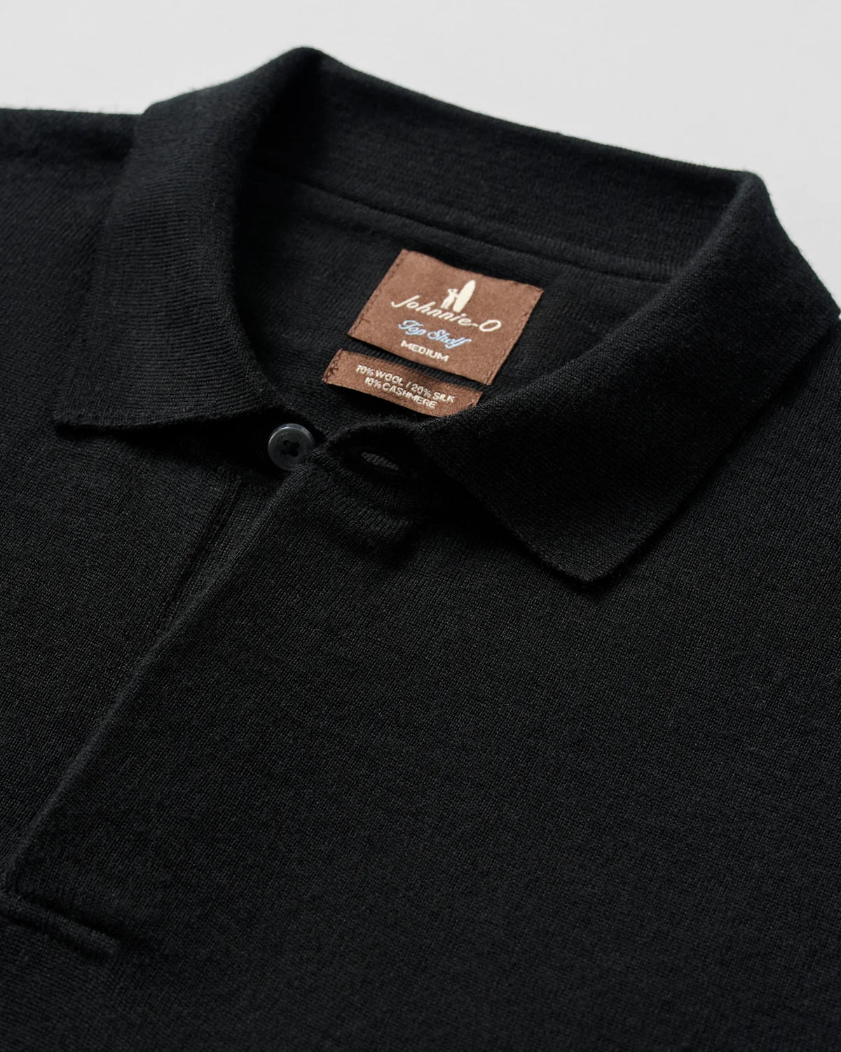 Johnnie O - Merino Blend Long Sleeve Polo - Black