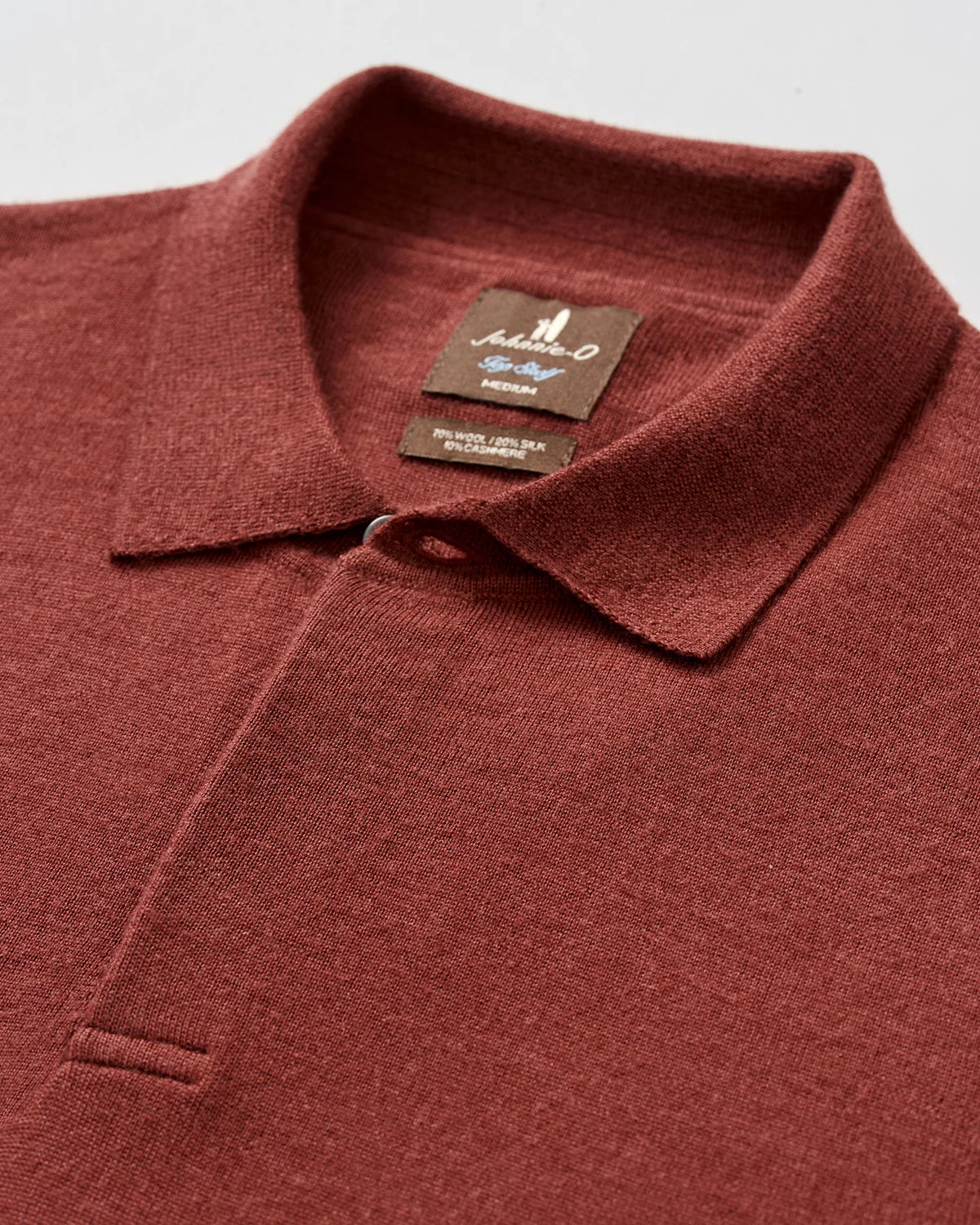 Johnnie O - Merino Blend Long Sleeve Polo - Port