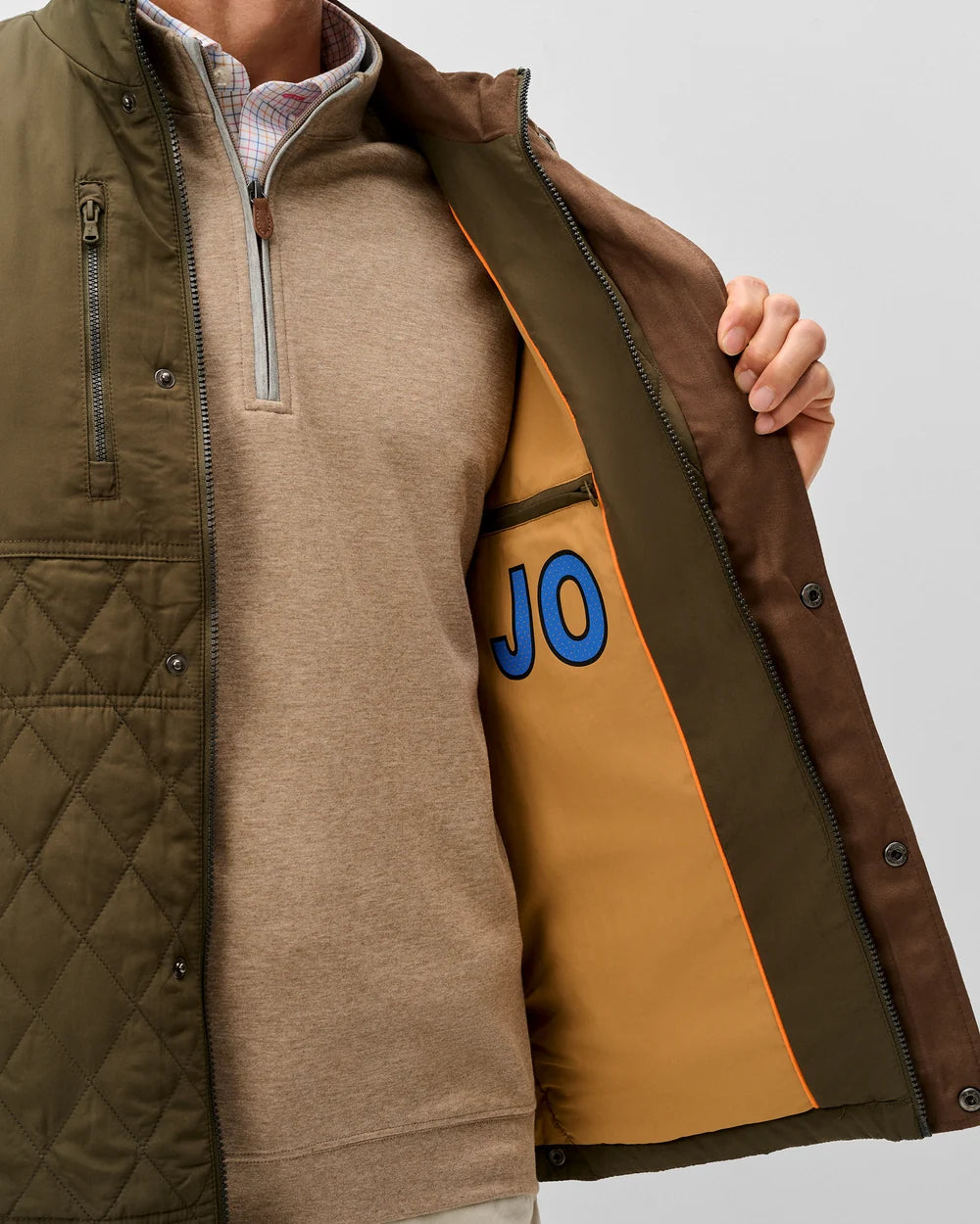 Johnnie O - Juno Quilted Snap Jacket - Mangrove