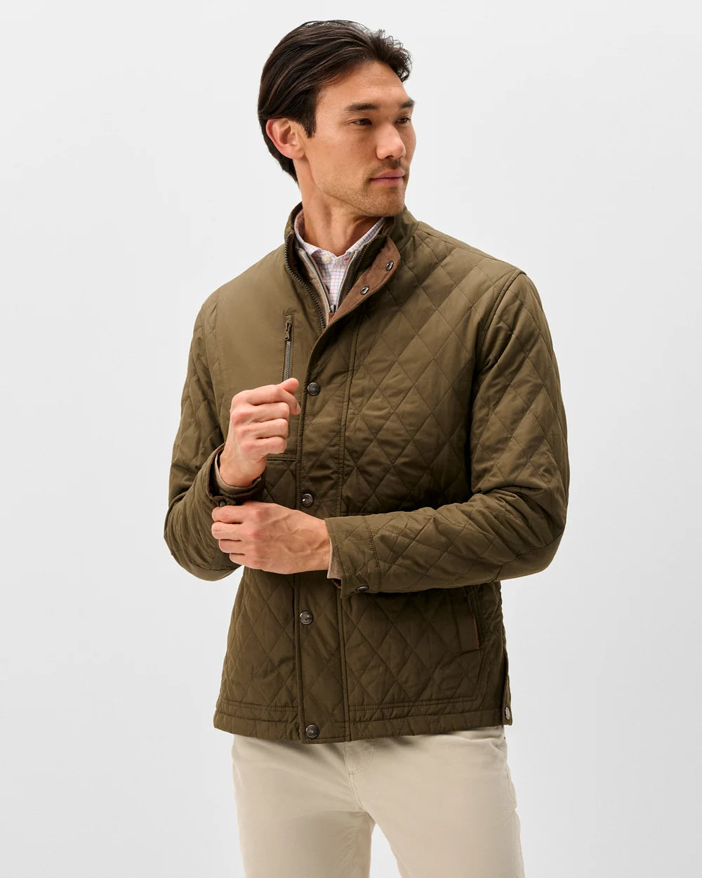 Johnnie O - Juno Quilted Snap Jacket - Mangrove