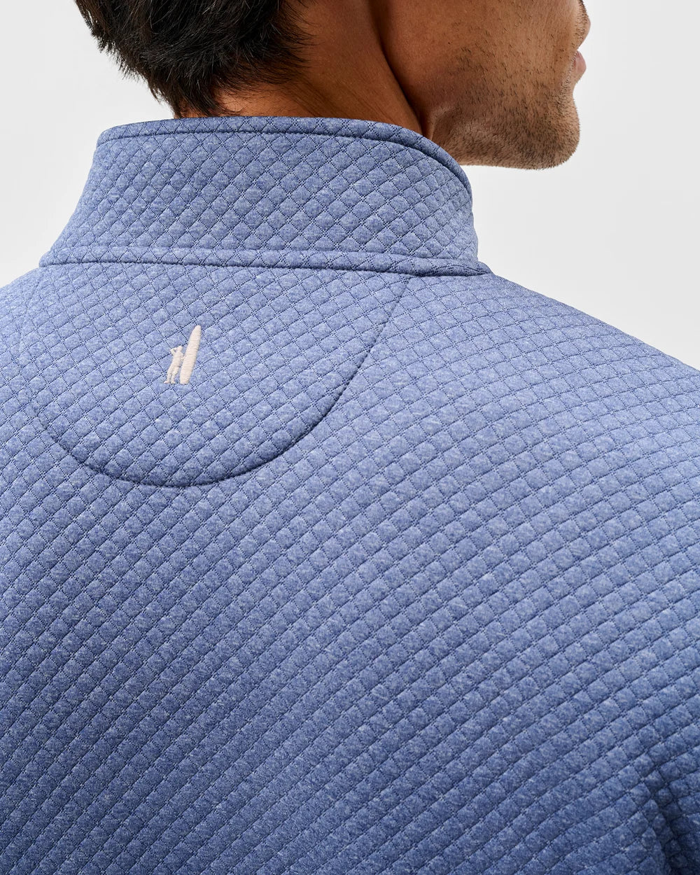 Johnnie O - Rockwells Diamond-Quilted Henley Pullover - Laguna Blue