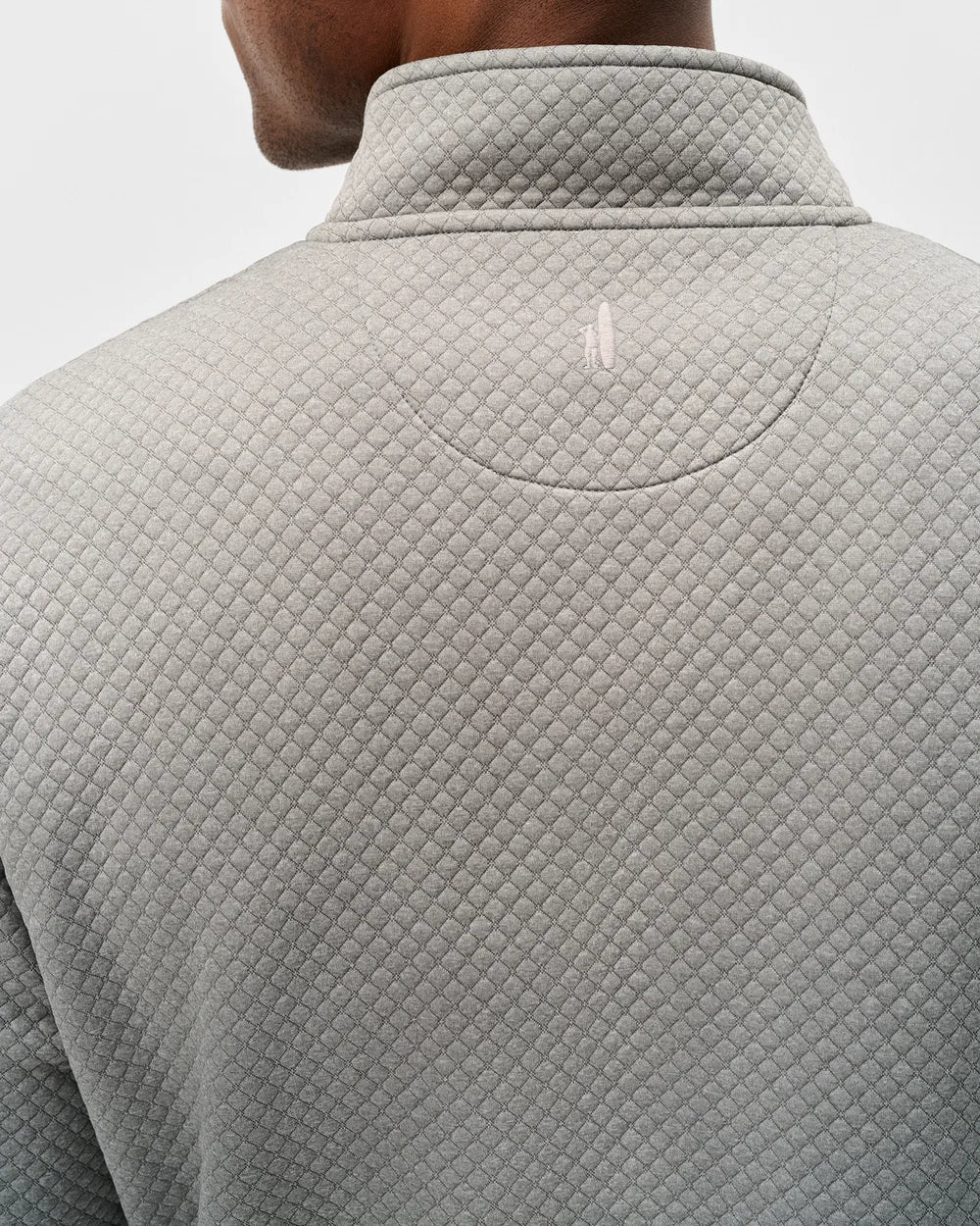 Johnnie O - Rockwells Diamond-Quilted Henley Pullover - Smoke