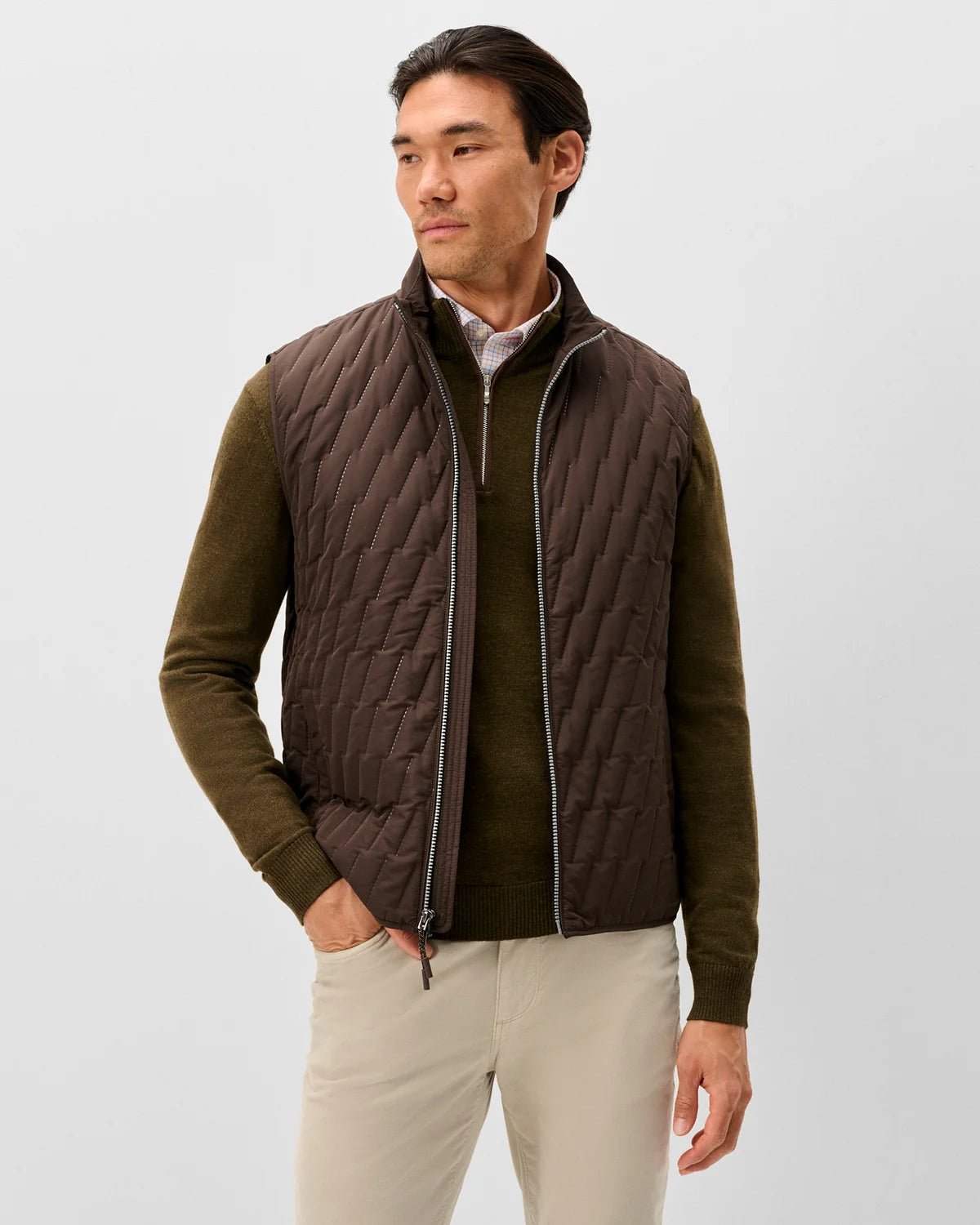 Johnnie O - Belfry Quilted Puffer Vest - Cocoa