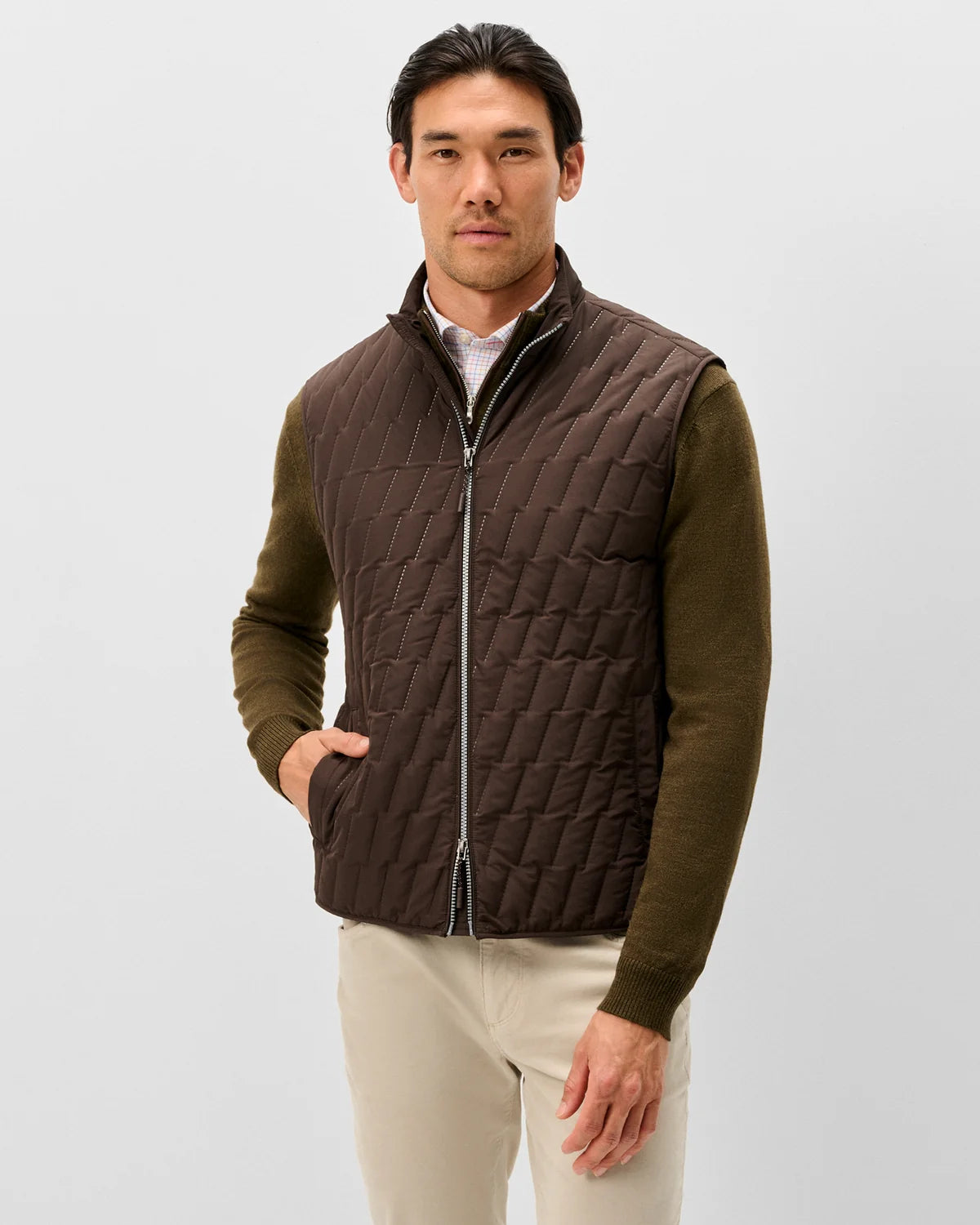 Johnnie O - Belfry Quilted Puffer Vest - Cocoa