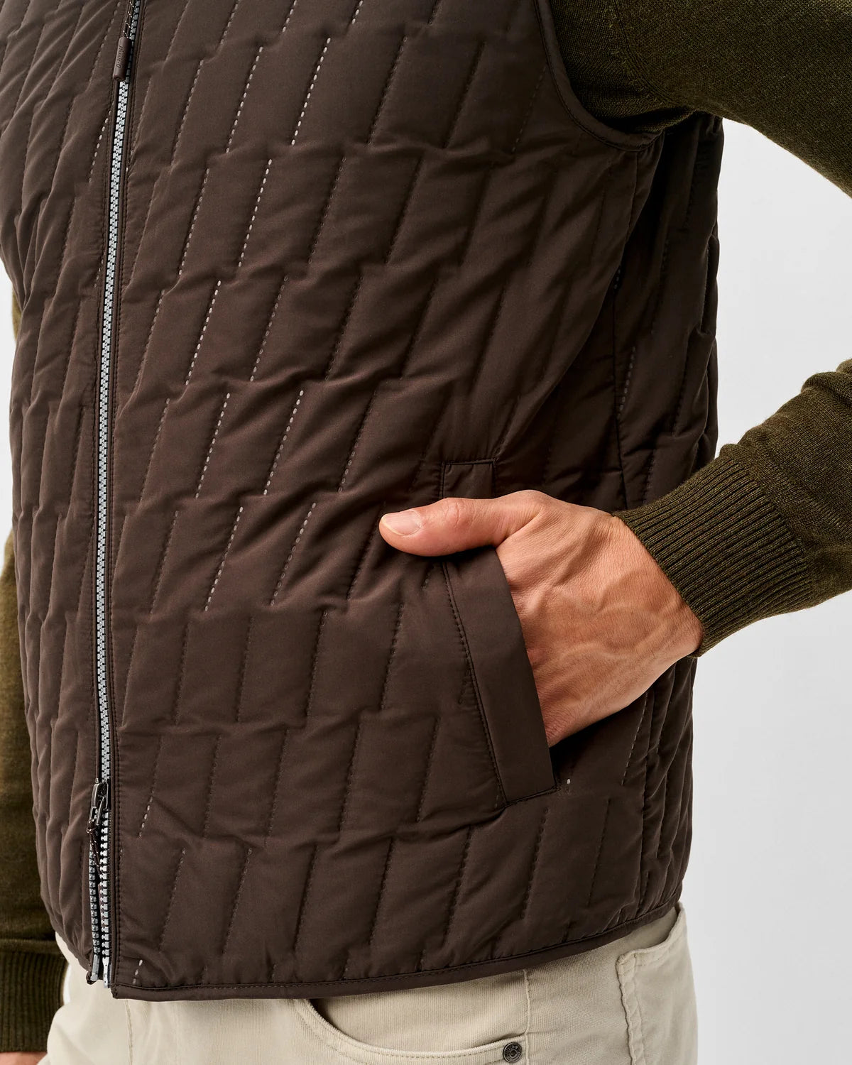 Johnnie O - Belfry Quilted Puffer Vest - Cocoa