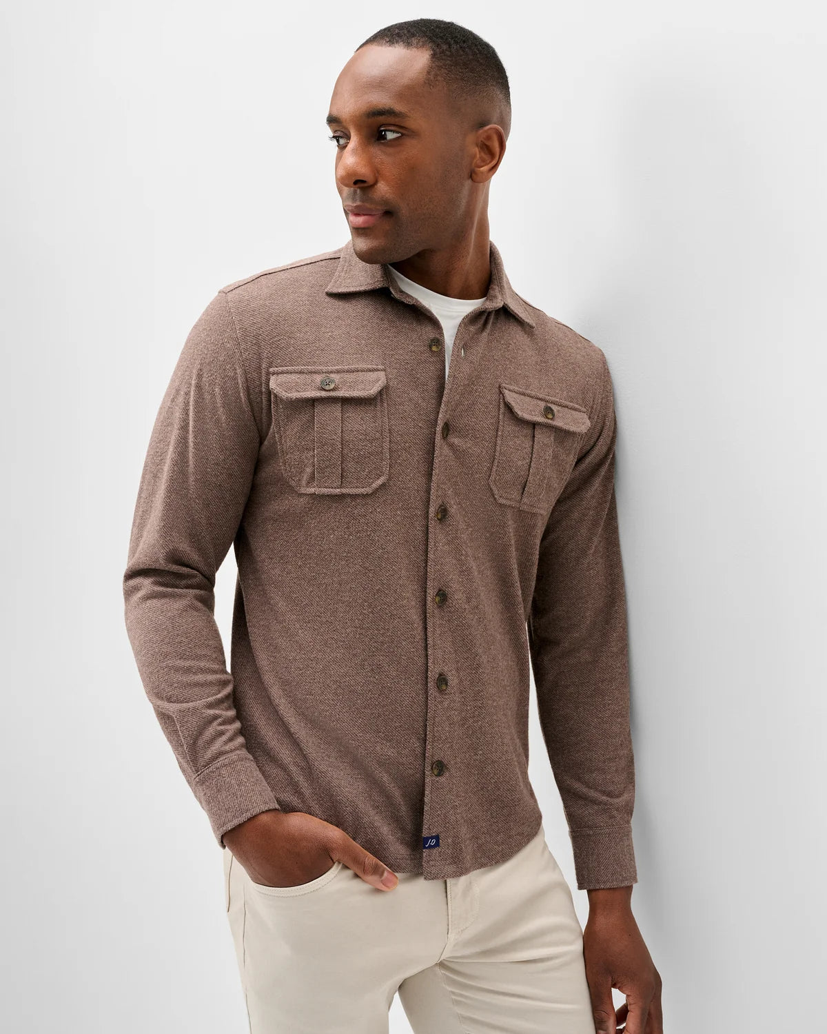Johnnie O - Sequoia Twill Solid Lodge Shirt - Havana