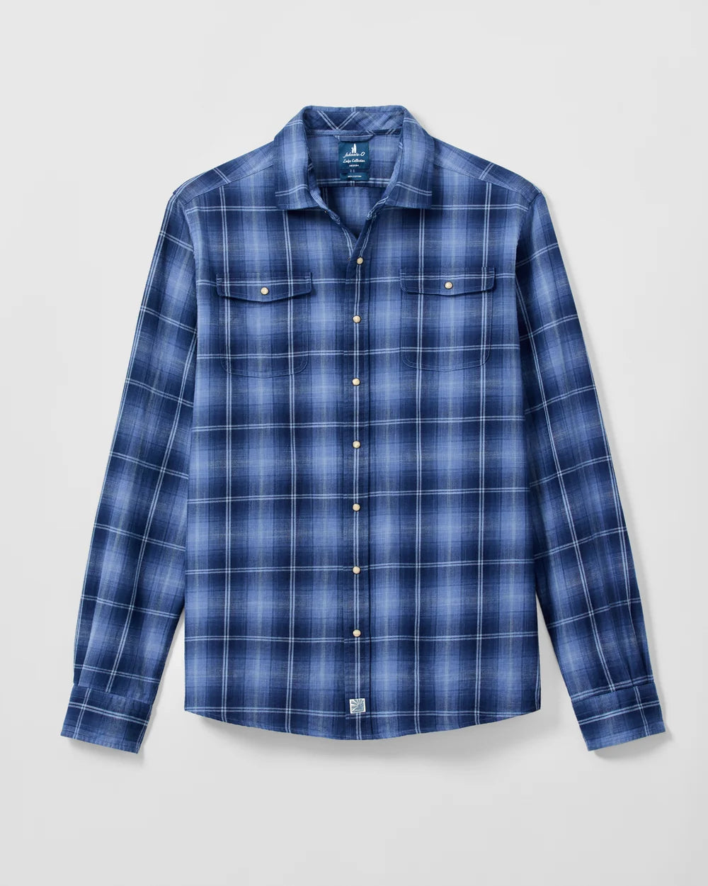 Johnnie O - Snap Button Down - Indigo Plaid