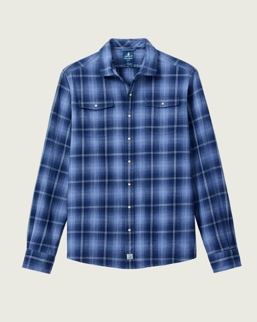 Johnnie O - Snap Button Down - Indigo Plaid