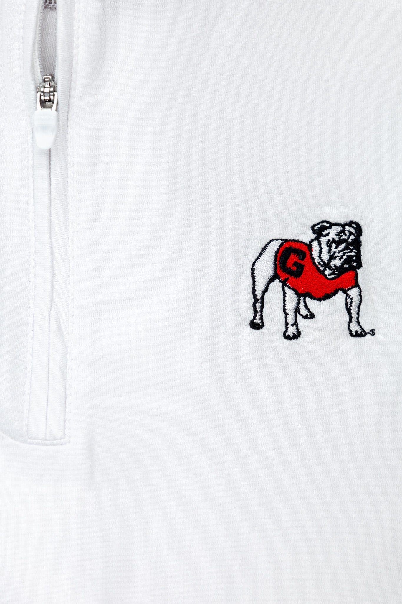 Johnnie-O - Georgia Standing Dog - Freeborne Quarter Zip - White