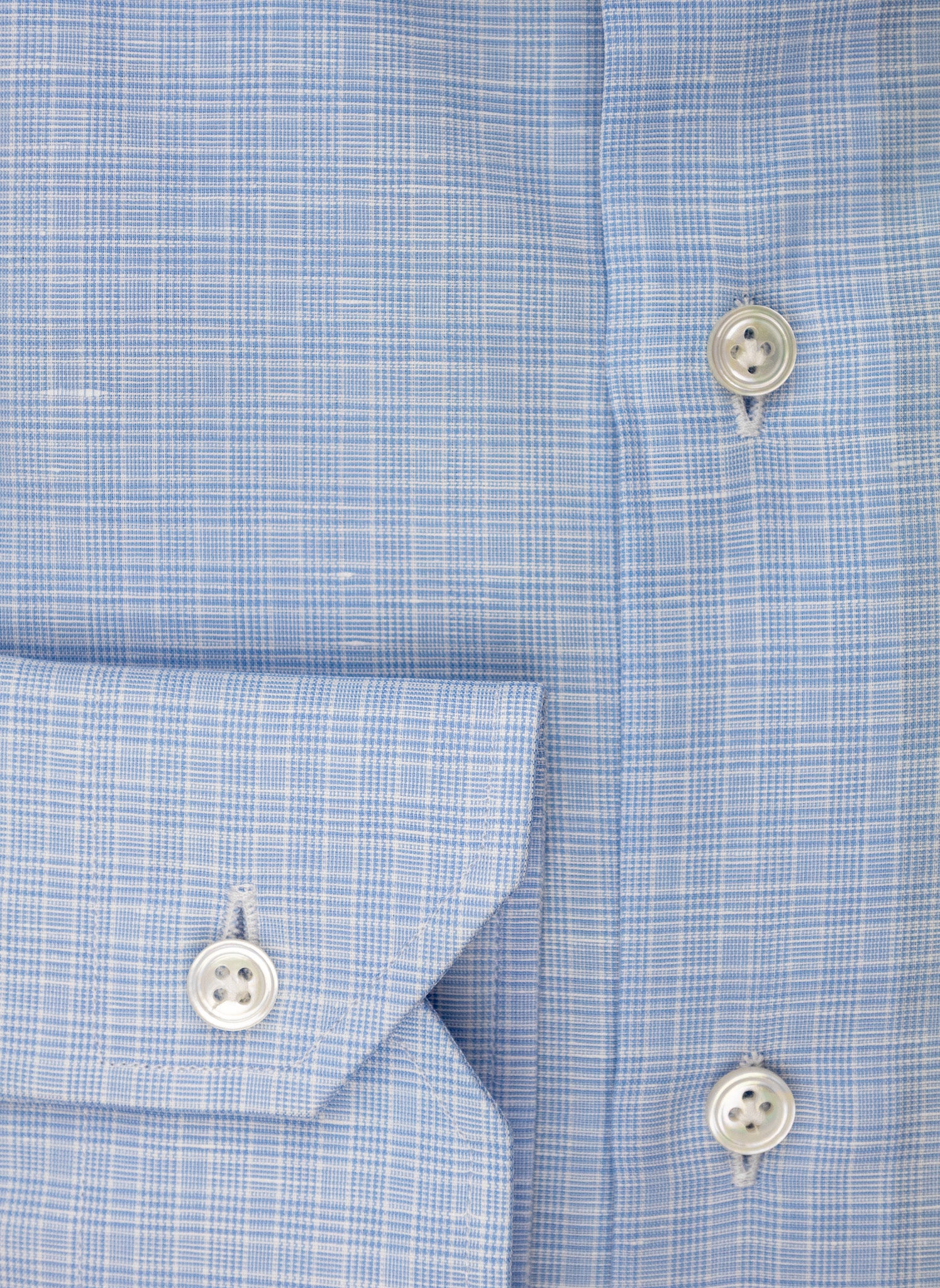 Castangia - Powder Blue Cotton Linen Dress Shirt