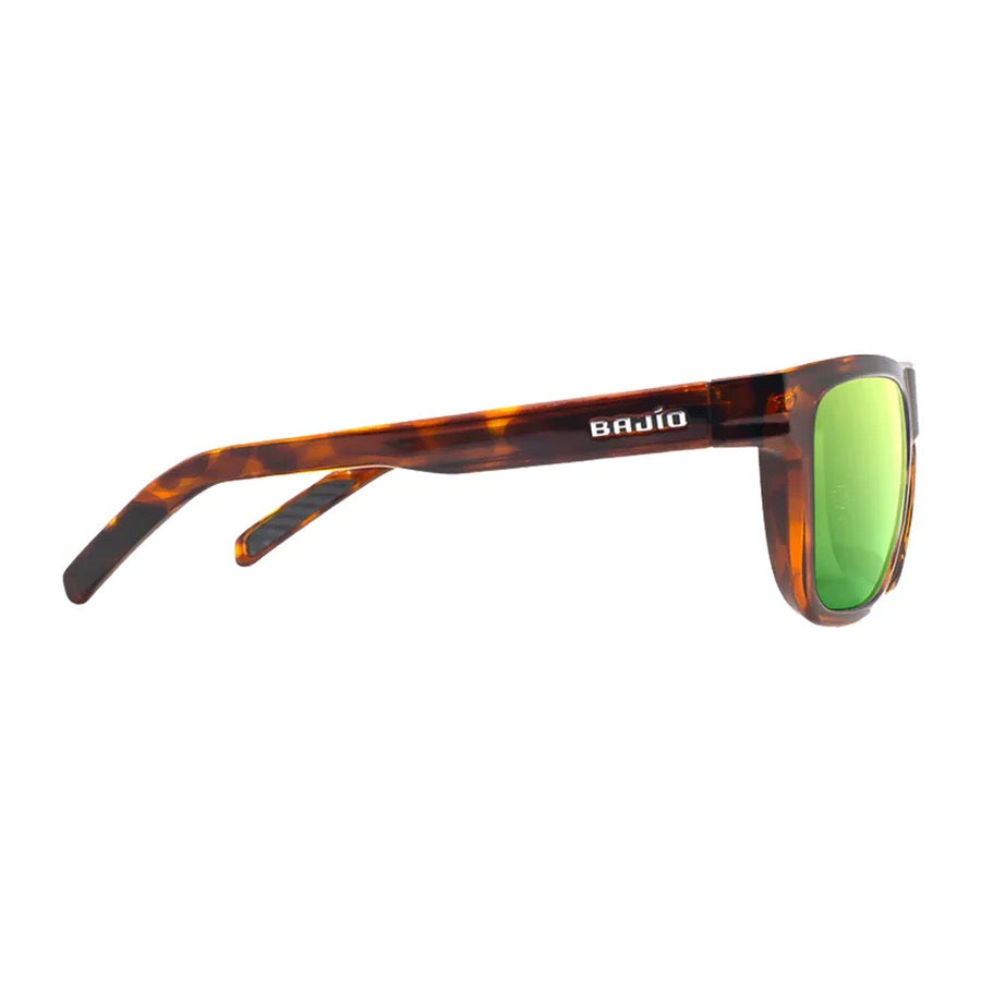 Bajio - Hopedale Sunglasses - Brown Tortoise Glass Frame - Green Mirror