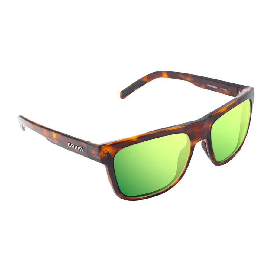 Bajio - Hopedale Sunglasses - Brown Tortoise Glass Frame - Green Mirror