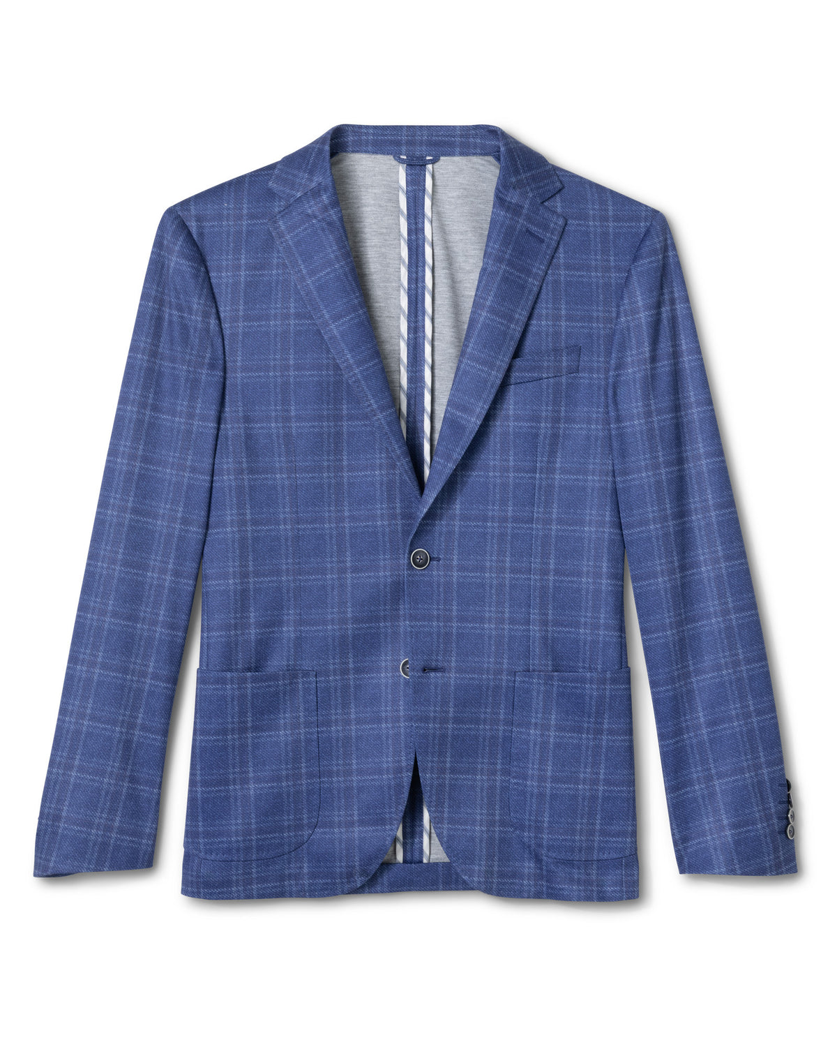 Johnnie O - Printed Knit Stretch Sport Coat - Donington Plaid