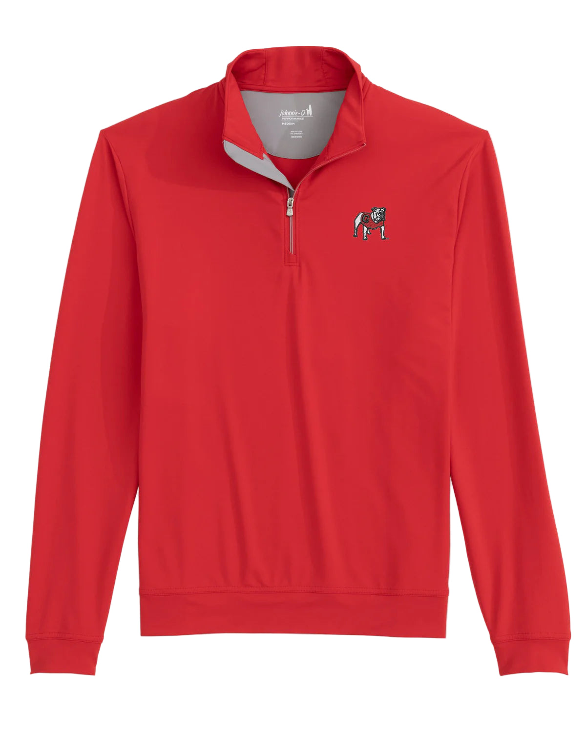 Johnnie O - Georgia Motion Performance 1/4 Zip Standing Bulldog - Red