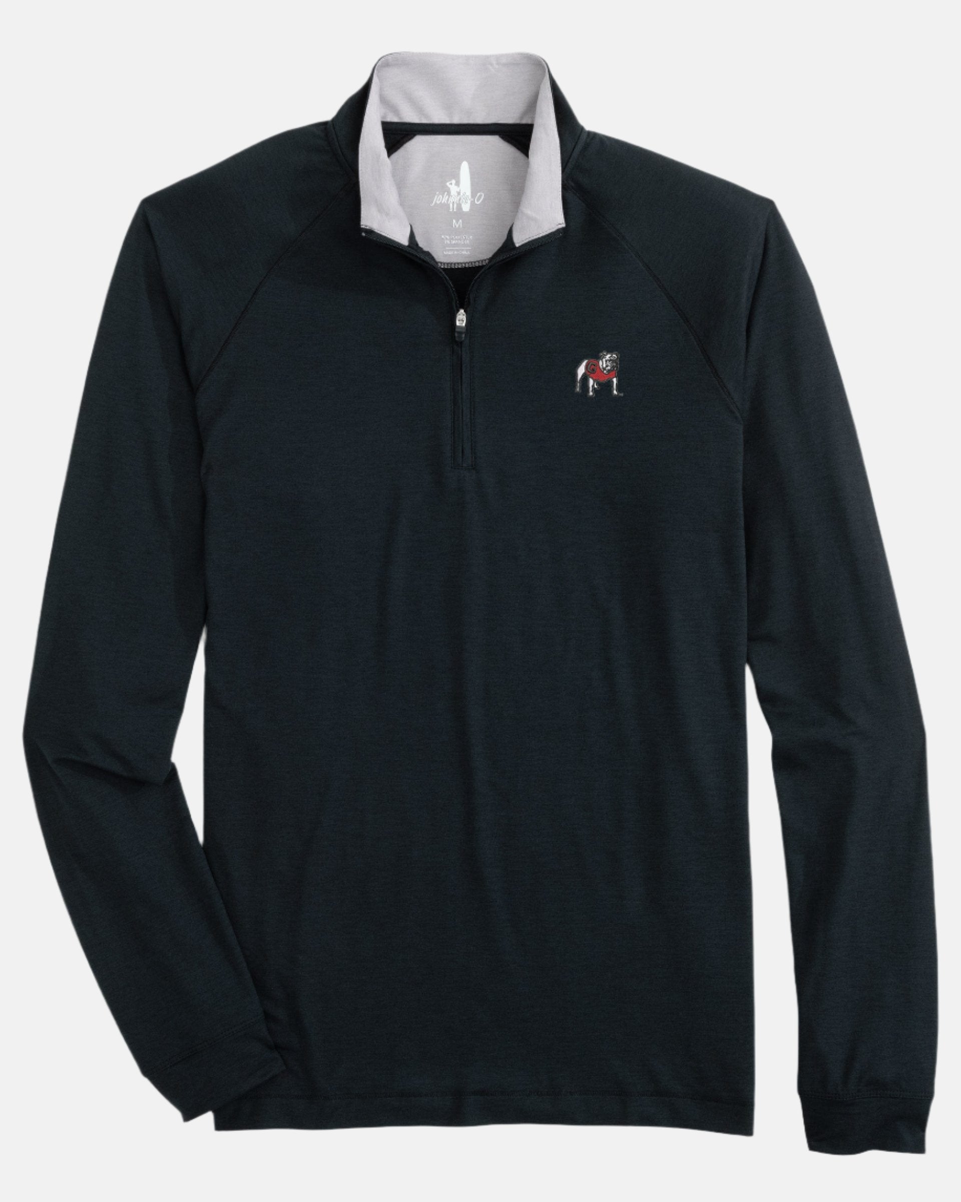 Johnnie-O - Georgia Standing Dog - Freeborne Quarter Zip - Black