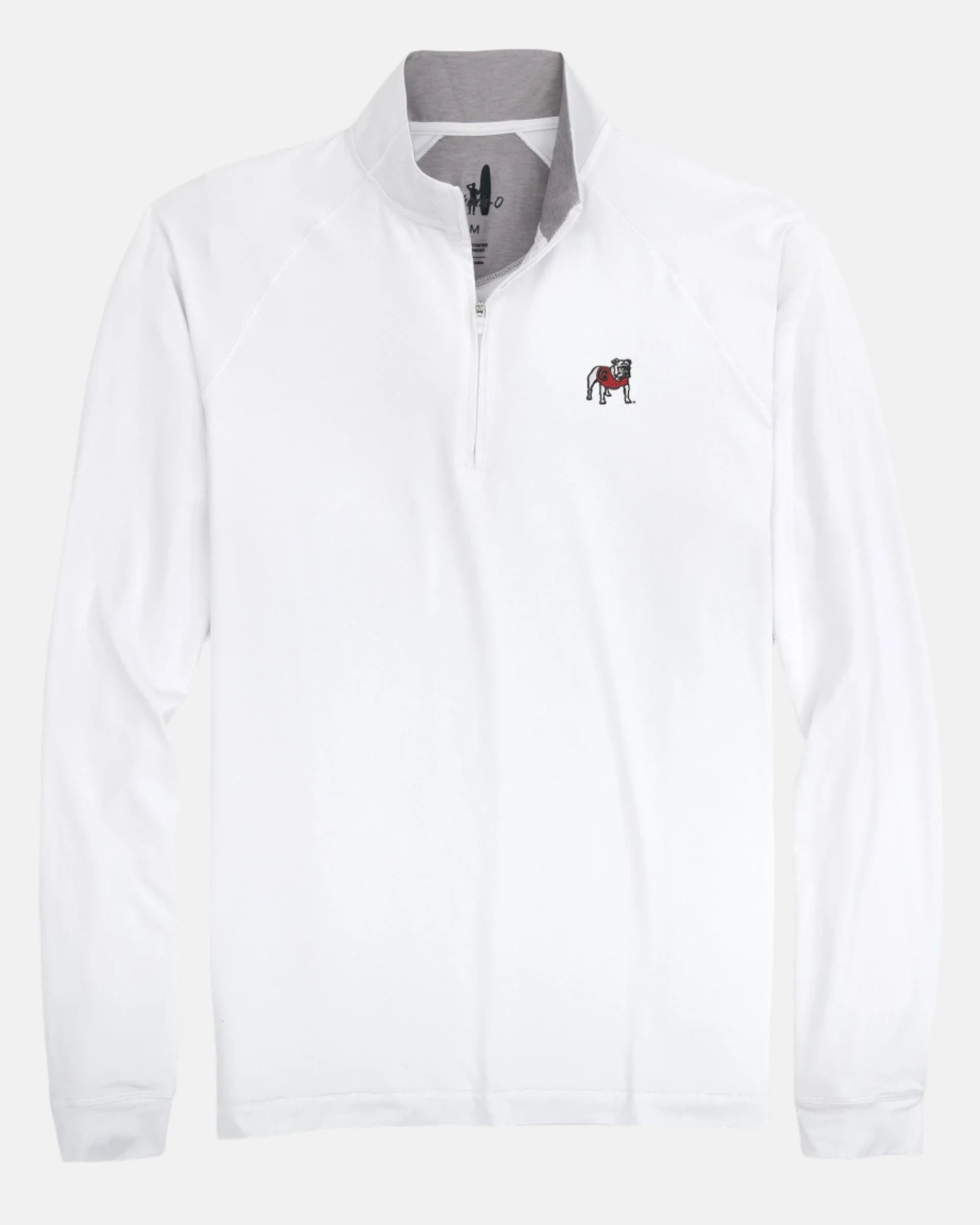 Johnnie-O - Georgia Standing Dog - Freeborne Quarter Zip - White