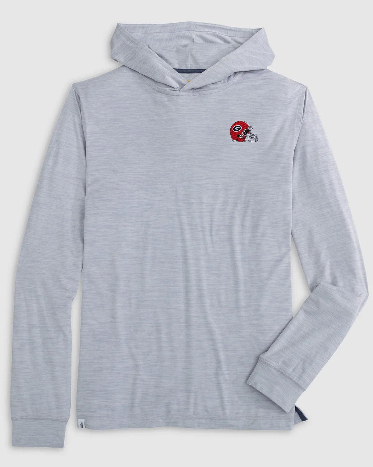 Johnnie O - Georgia Helmet Logo Talon Performance Hoodie - Light Gray