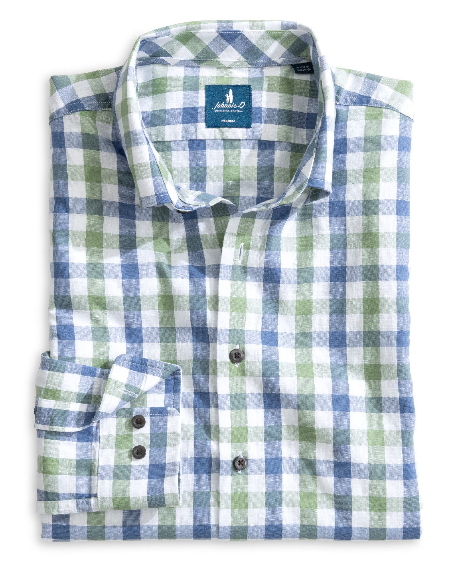 Johnnie O - Candler Slub Cotton Button Down Shirt - Forest
