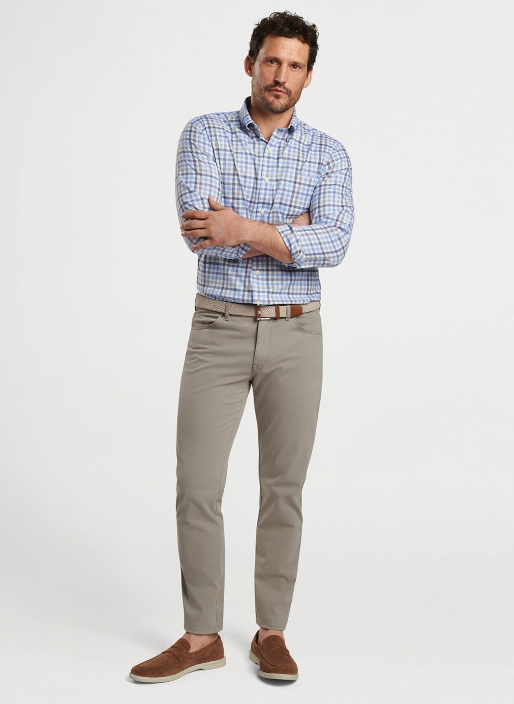Peter Millar - Signature Sateen Five-Pocket Pant - Gale Grey