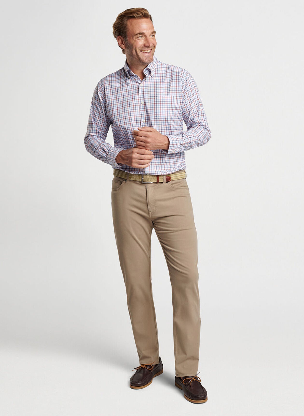 Peter Millar - Signature Sateen Five-Pocket Pant - Grain