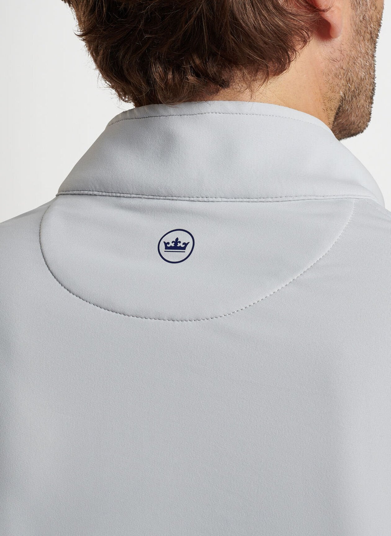 Peter Millar - Block G Perth Solid Stretch Quarter Zip - British Grey