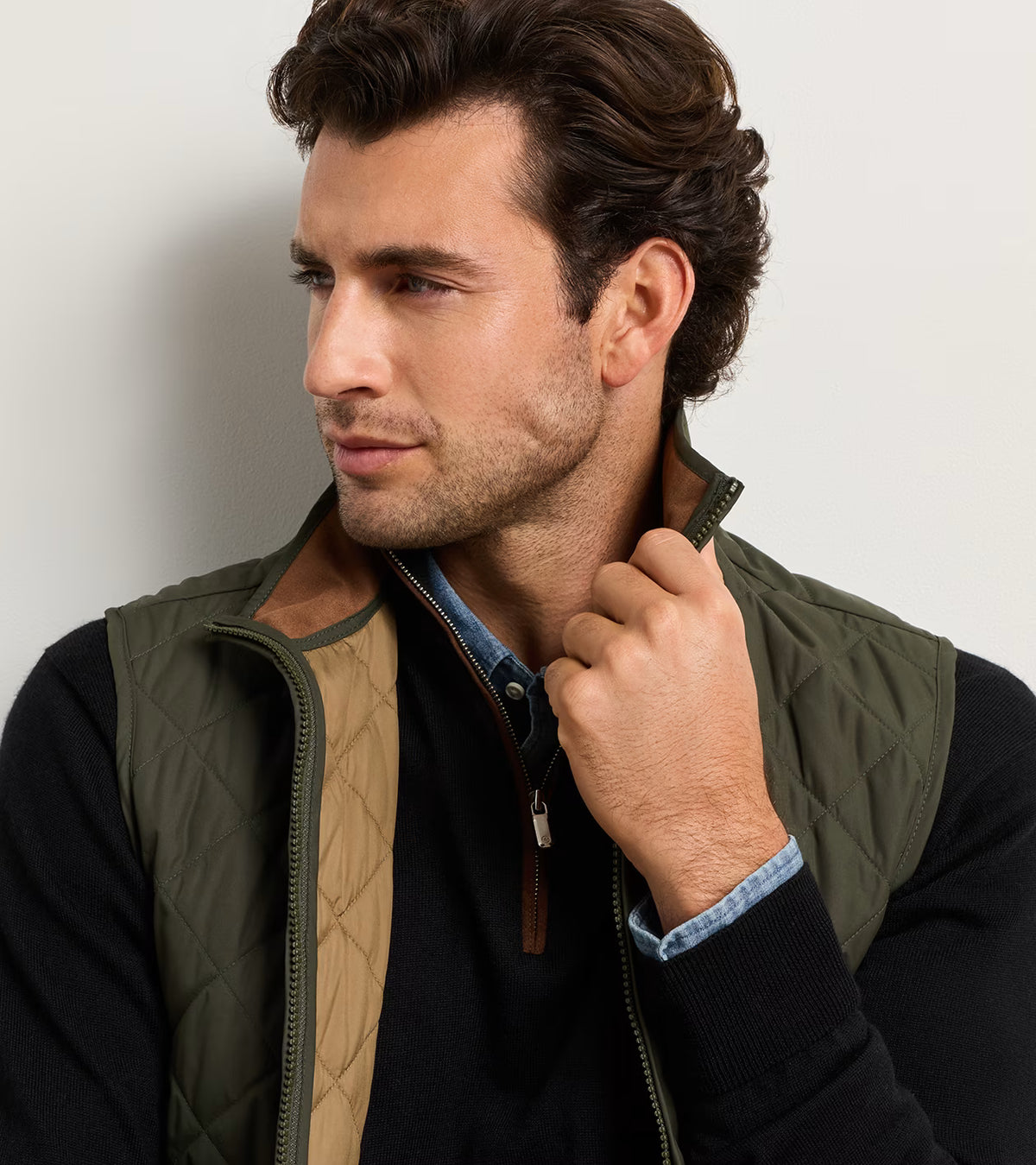 Peter Millar - Essex Vest - Dark Olive