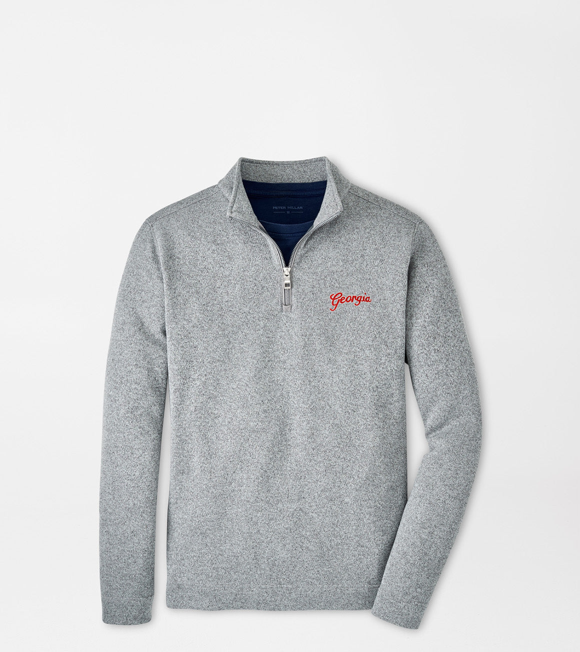 Peter Millar - Georgia Script™ Crown Sweater Fleece Quarter-Zip - Gale Grey