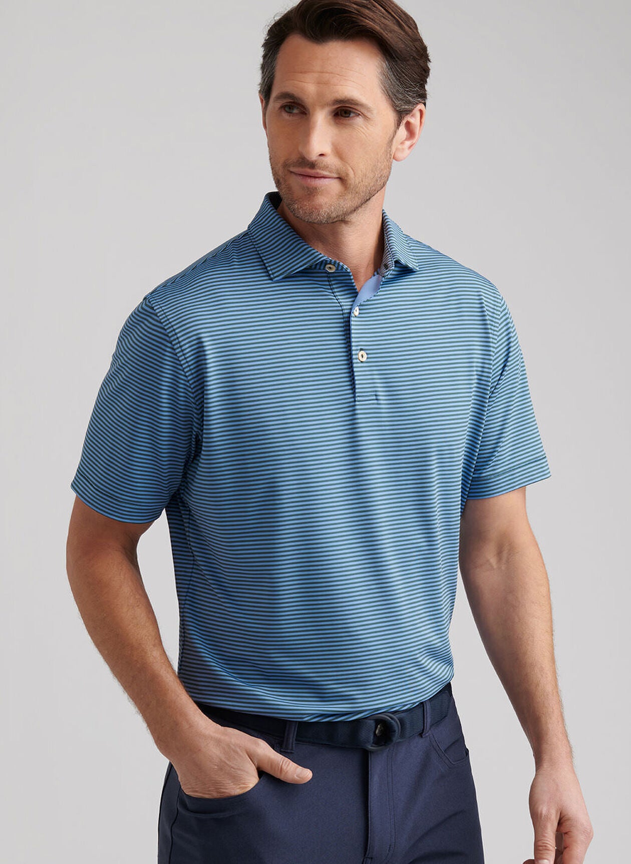 Peter Millar -Hales Performance Jersey Polo - Nordic Pine