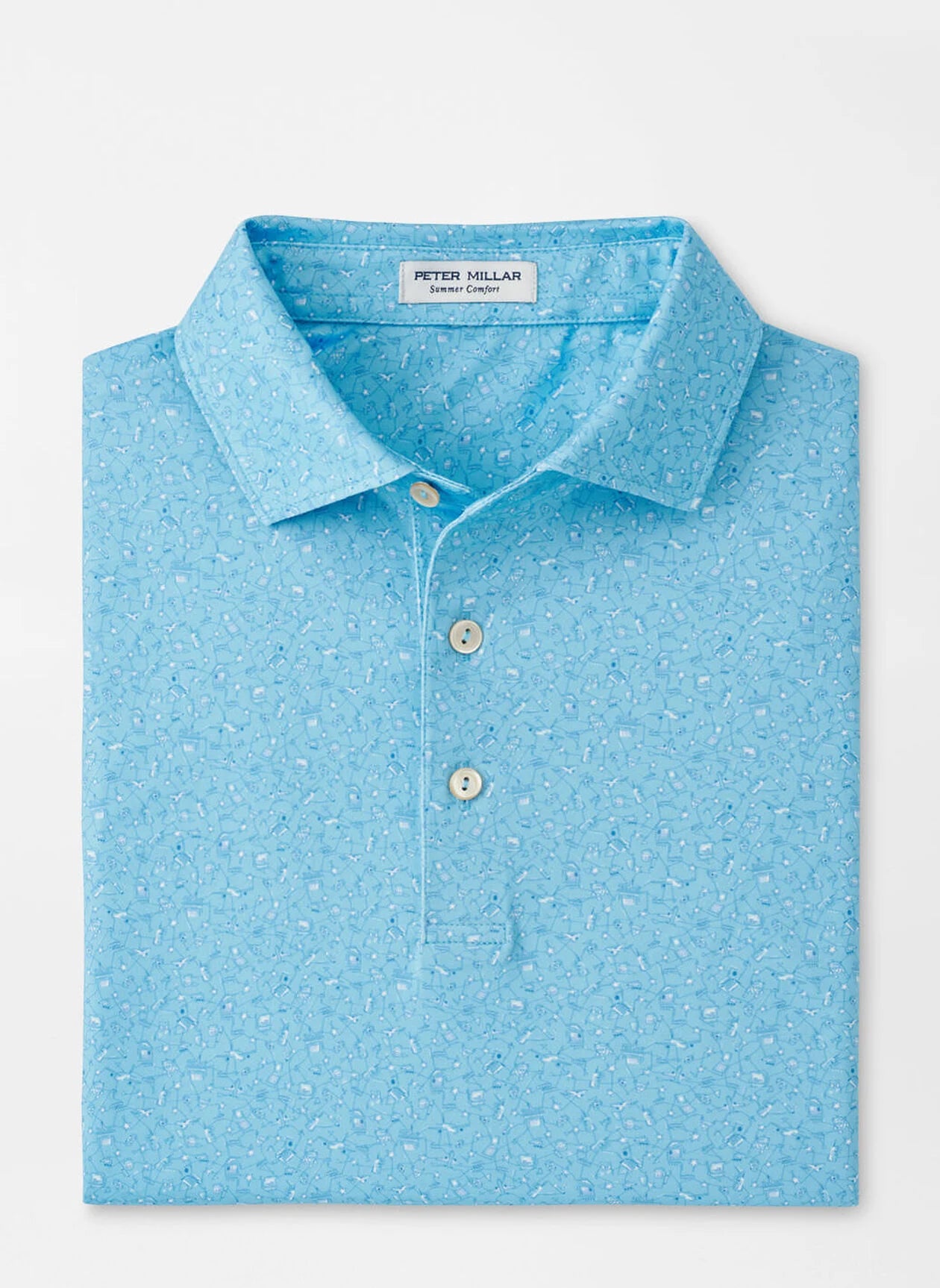 Peter Millar - Chambers Performance Jersey Polo - Seaport Blue