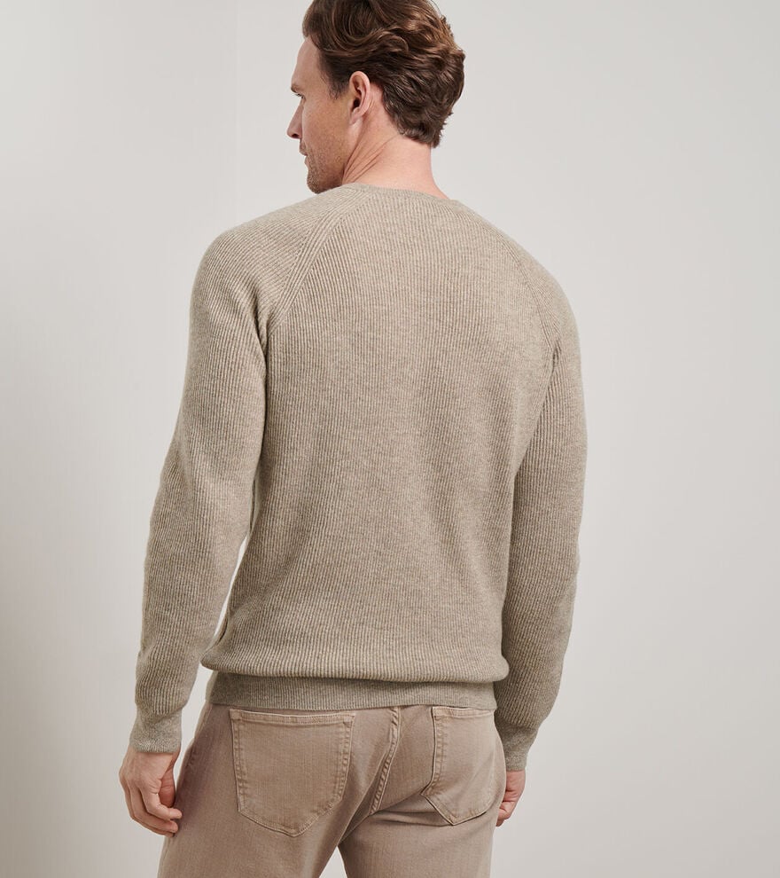 Peter Millar - Artisan Crafted Cashmere Rib Crewneck - Barley