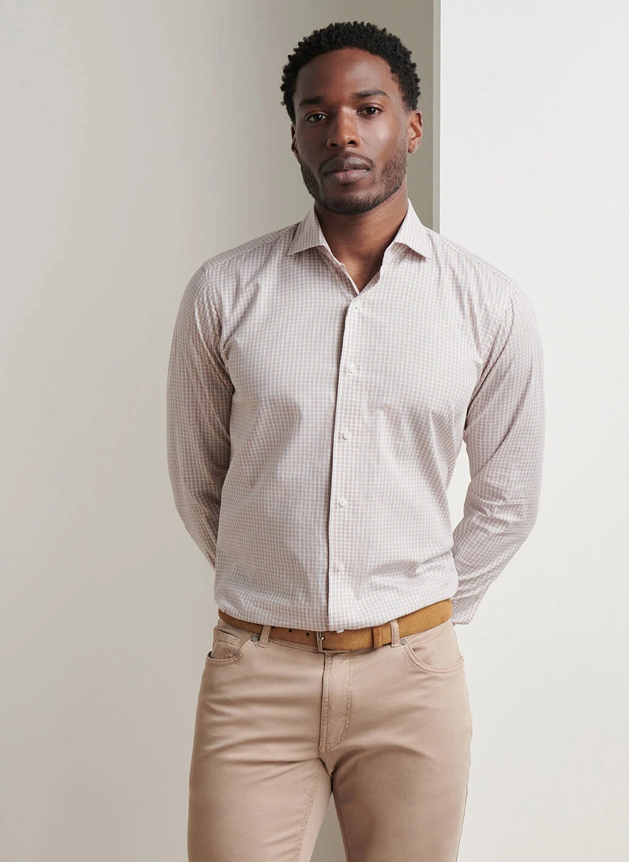 Peter Millar - Torino Cotton Sport Shirt - Camel