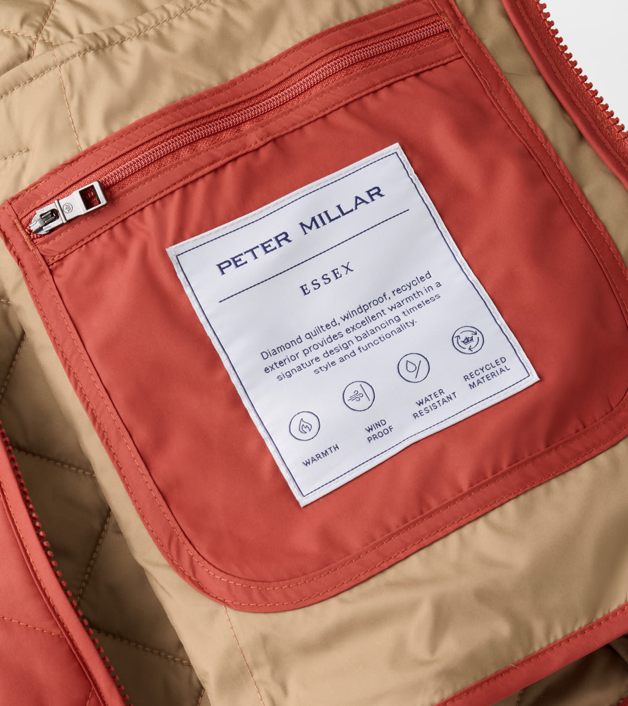 Peter Millar - Essex Vest - Burnt Orange